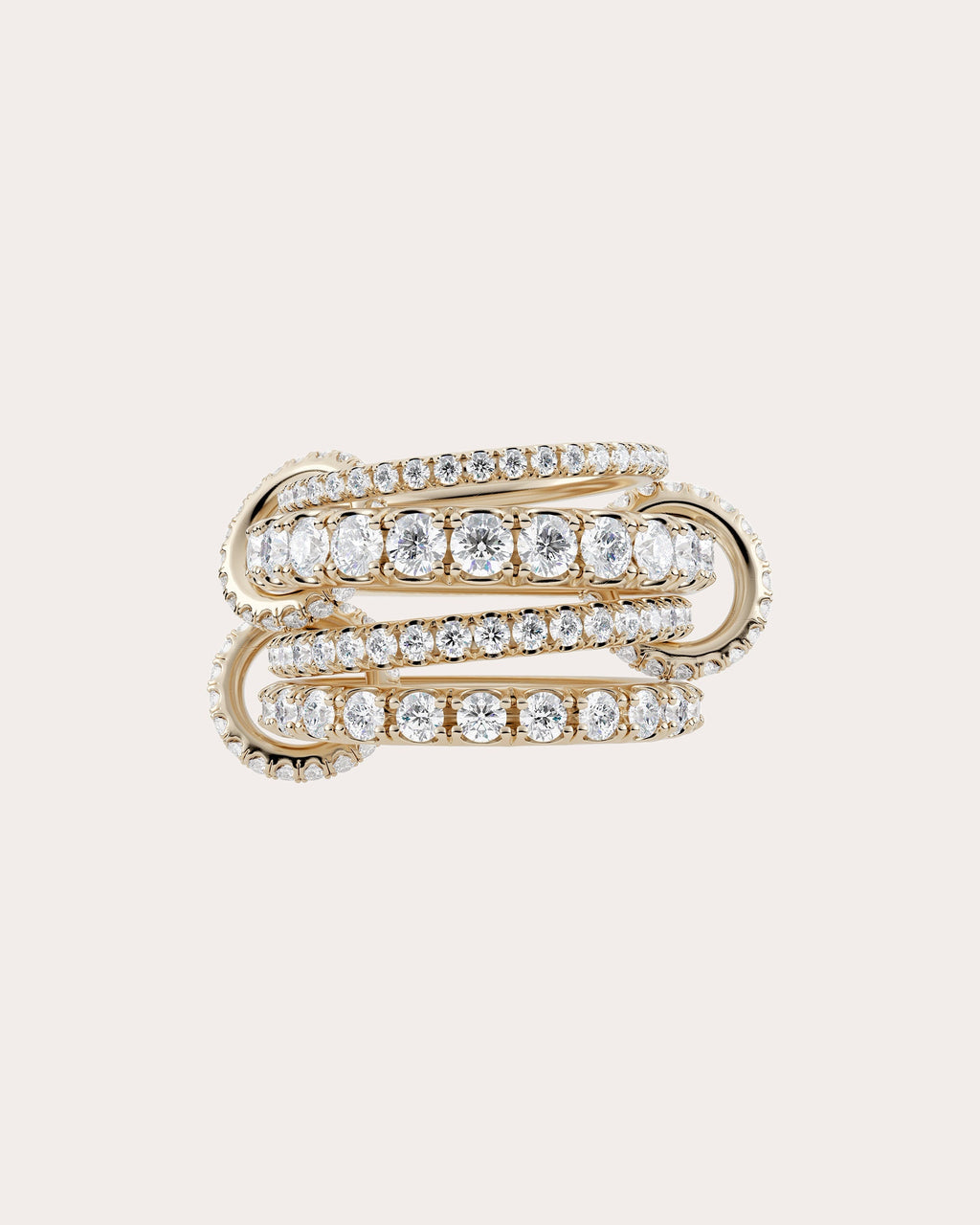 Alix 18K Gold Diamond Linked Rings