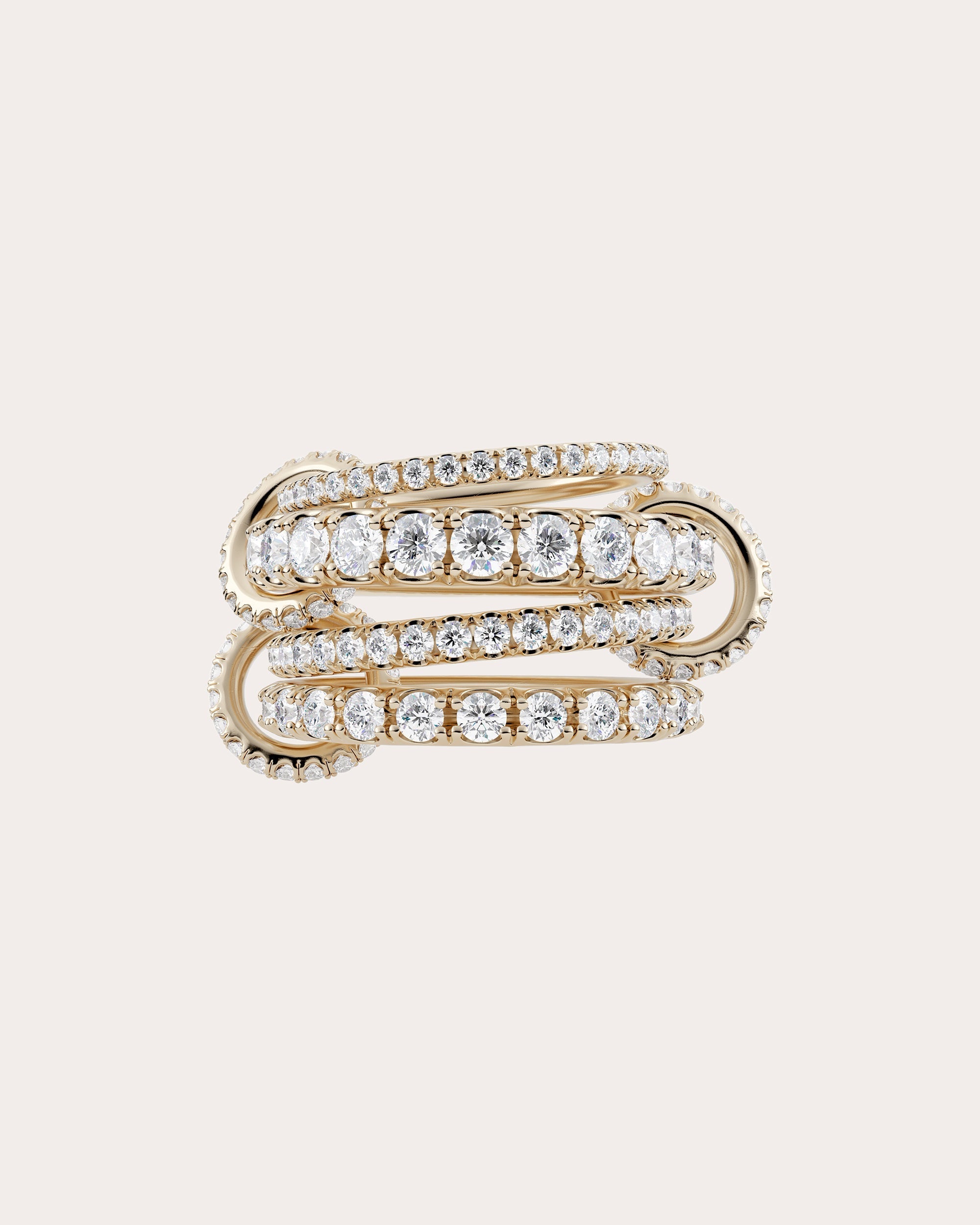 Alix 18K Gold Diamond Linked Rings