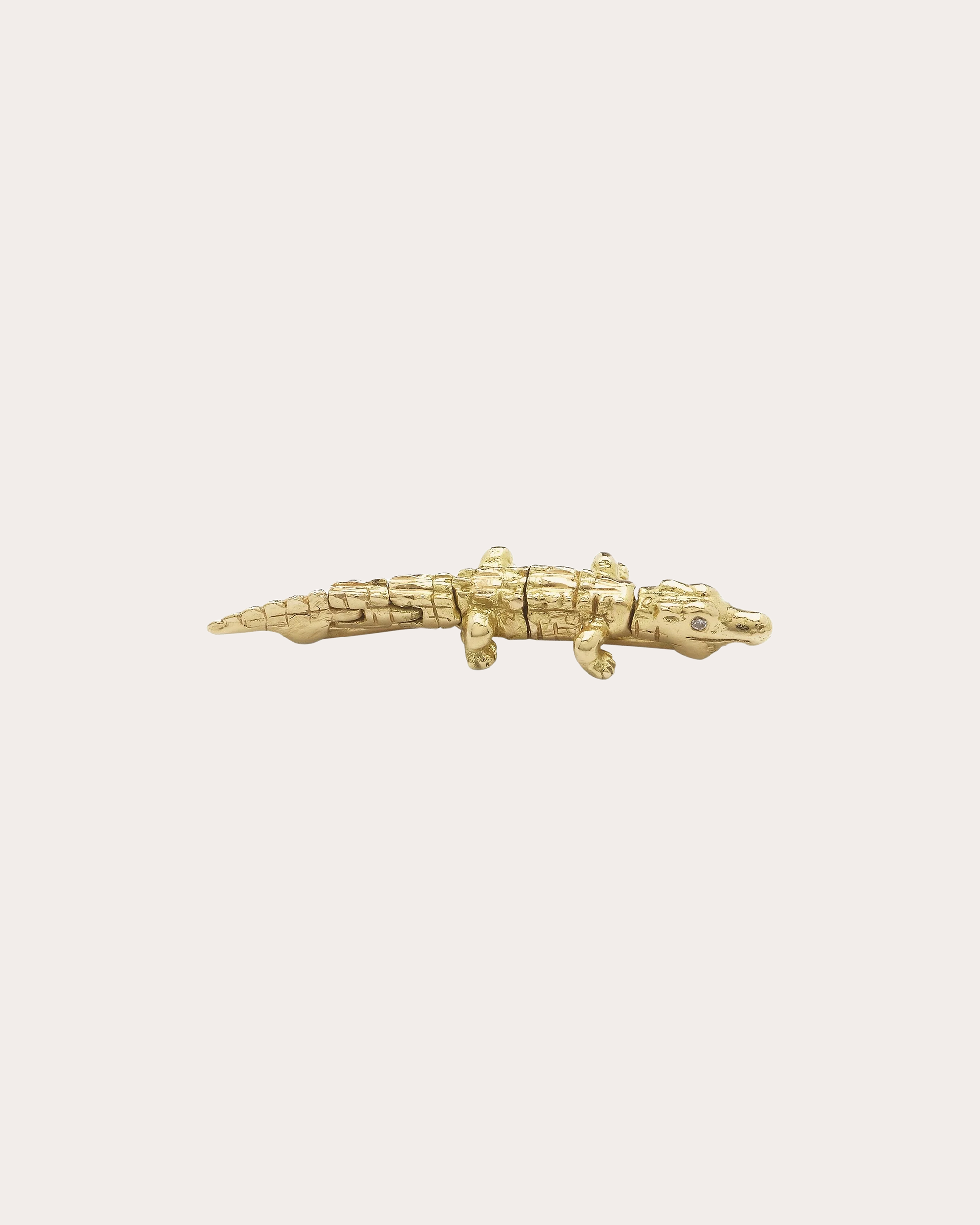 Alligator 18K Gold Diamond Convertible Single Earring