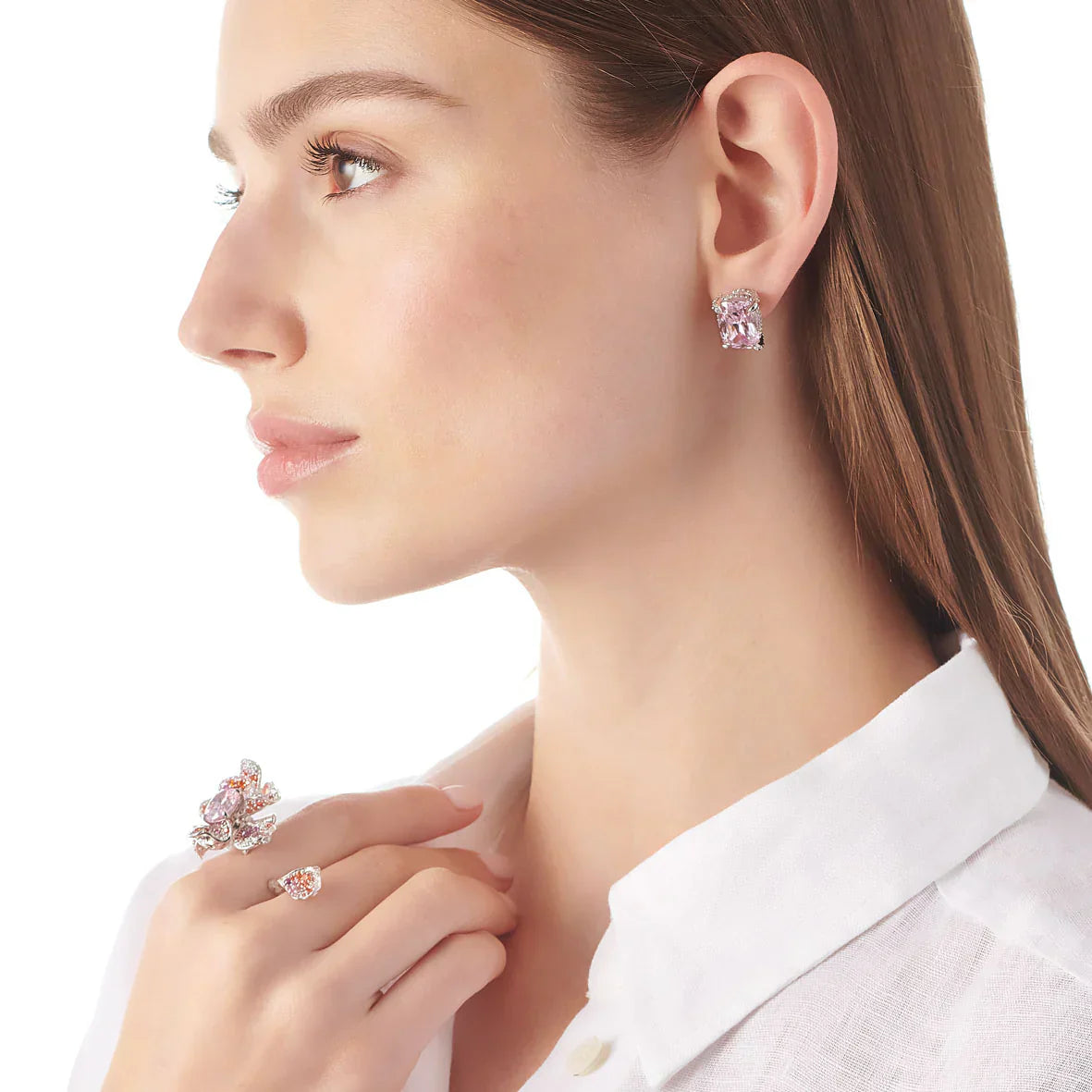 Wing 18K Gold and Rhodium Vermeil Lab-Grown Diamond Stud Earrings