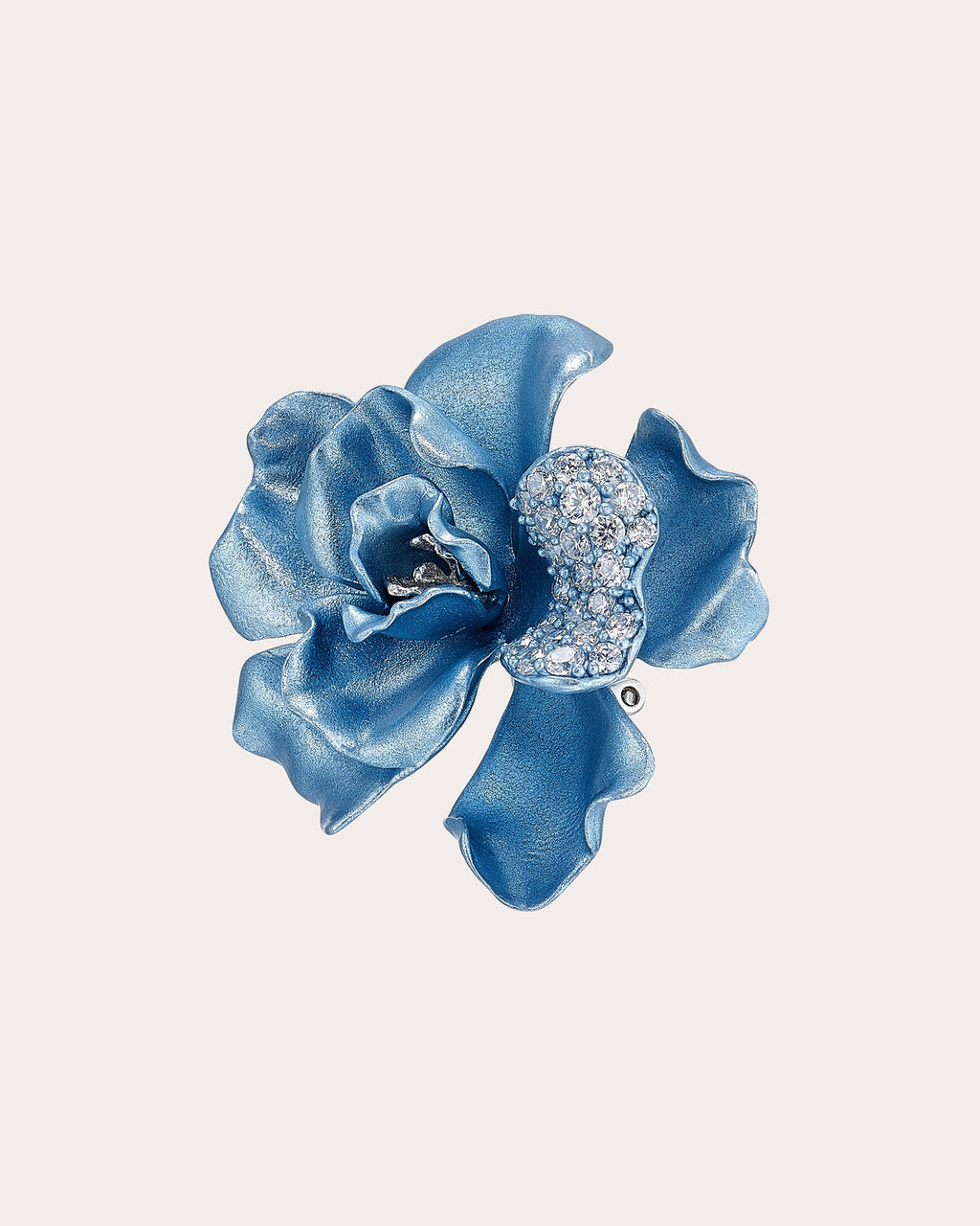 Aqua Camelia Stud Earrings