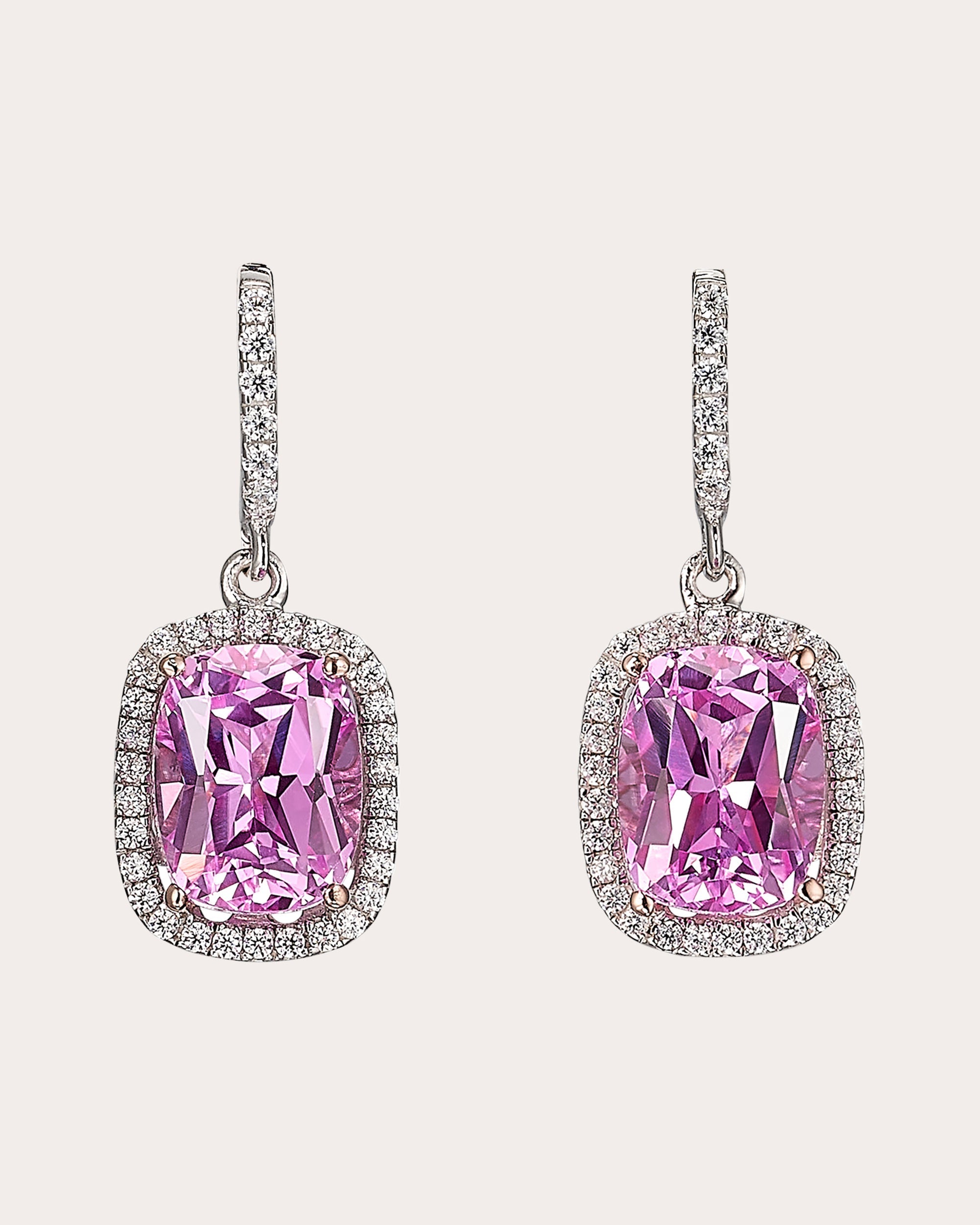 Comet 18K Gold and Rhodium Vermeil Lab-Grown Sapphire and Diamond Earrings