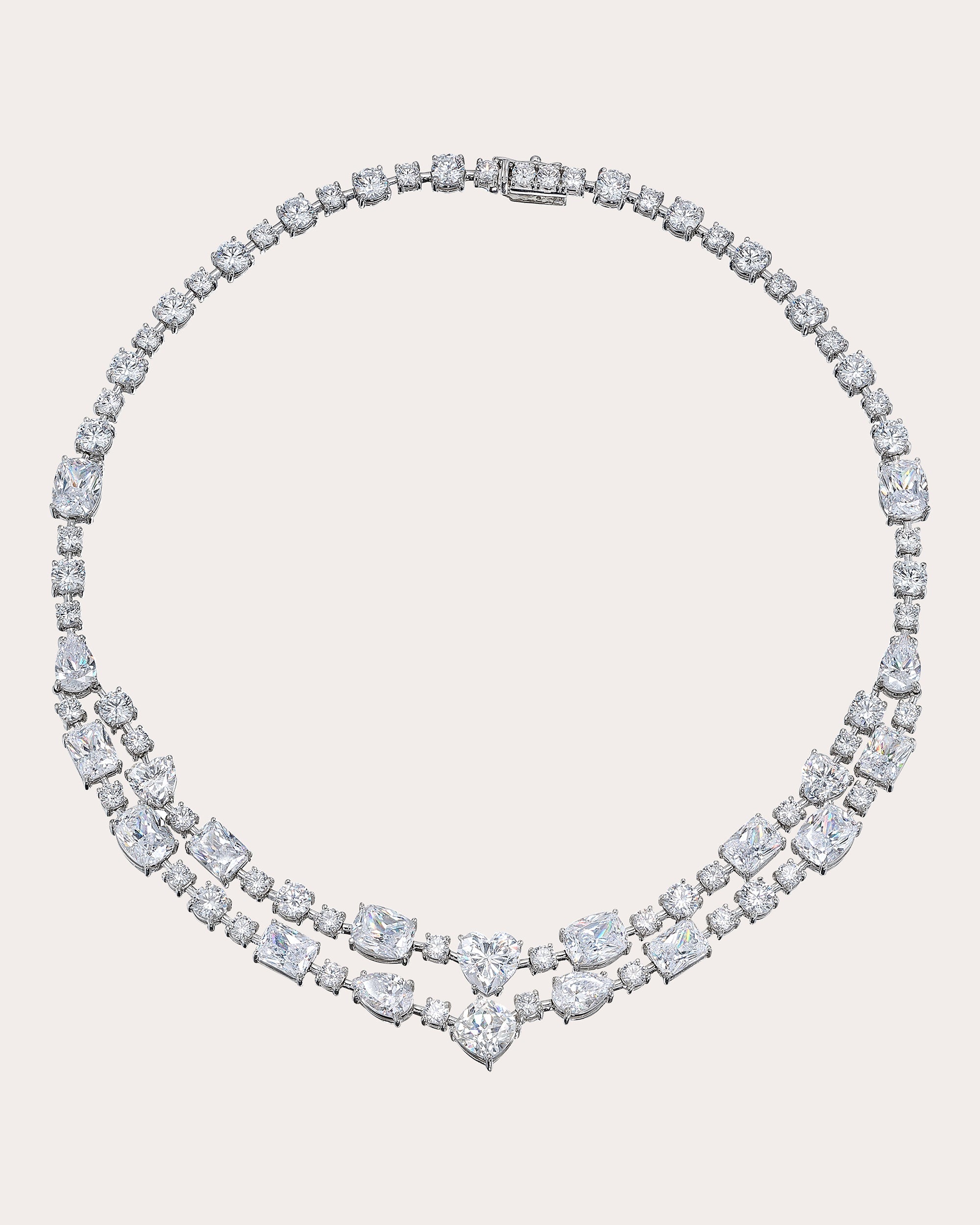 Love Heart 18K Gold and Rhodium Vermeil Lab-Grown Diamond Necklace