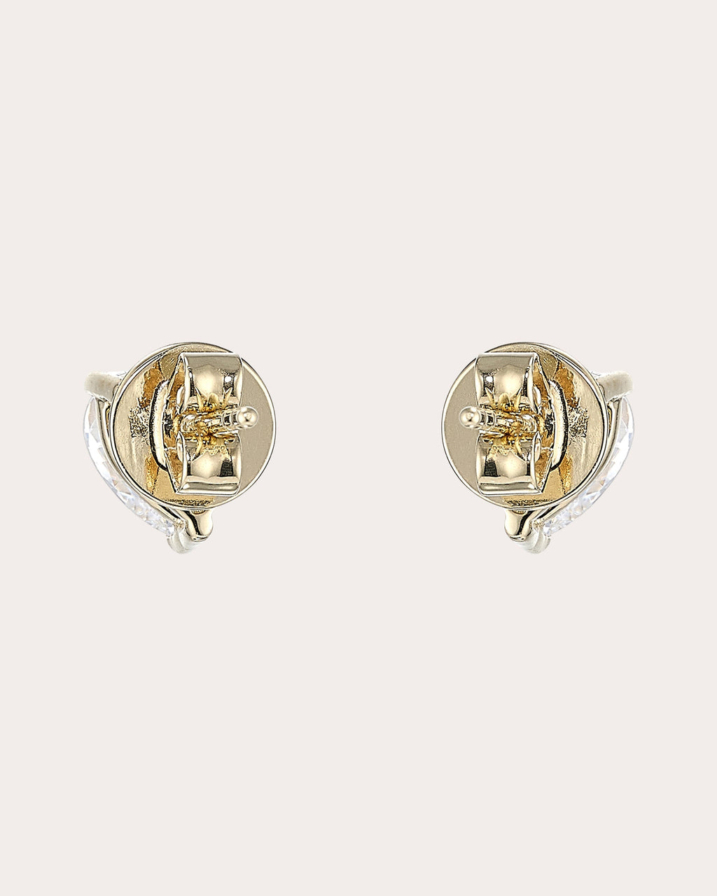 Mini Diamond Heart Stud Earrings