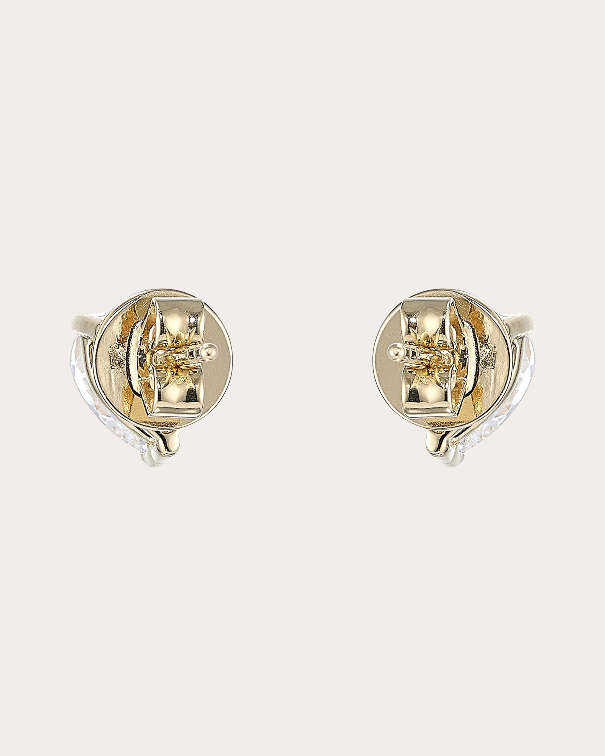 Mini Diamond Heart Stud Earrings