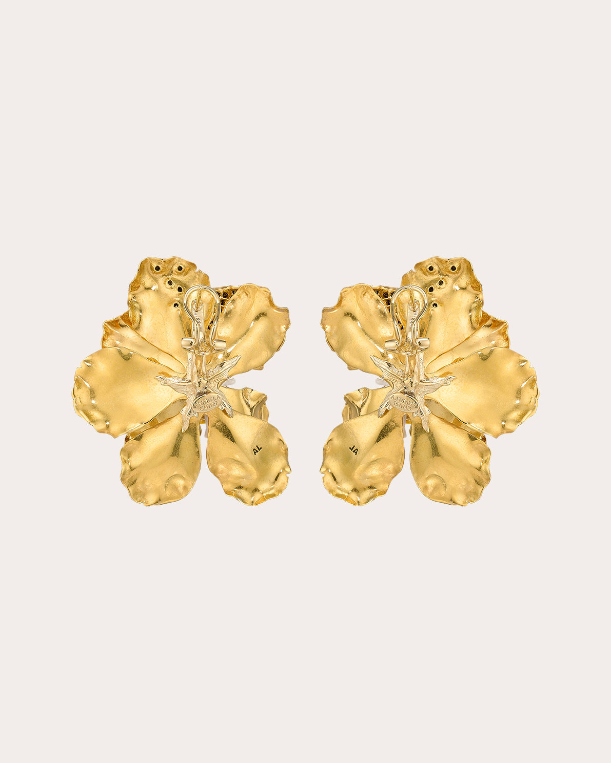 Roi de Soleil 24K Gold-Coated Aluminum Enamel and Lab-Grown Sapphire Earrings