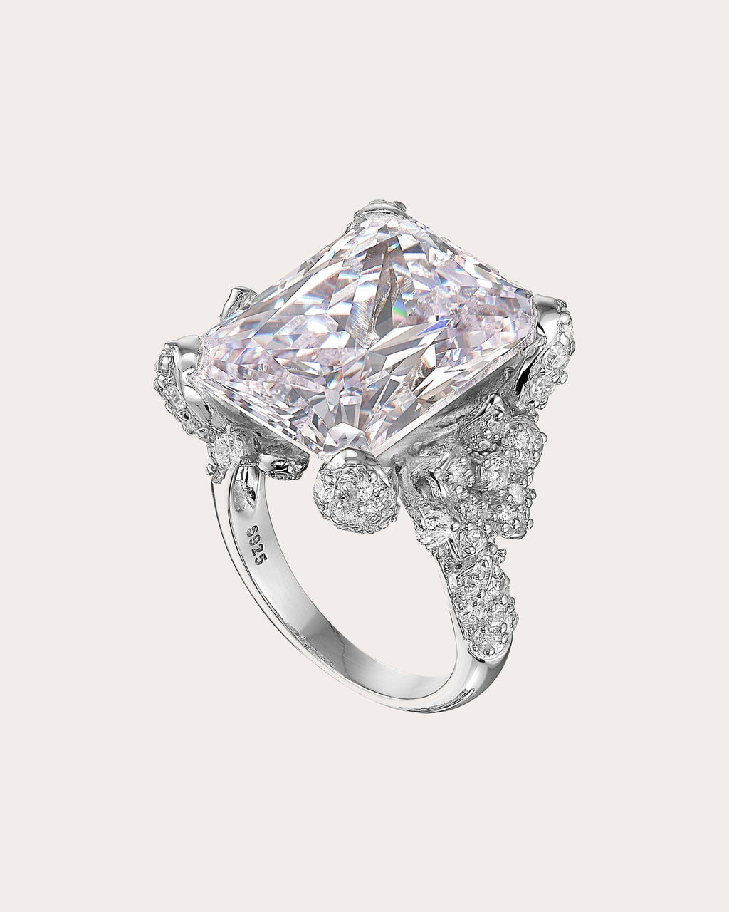 Snowflower 18K Gold and Rhodium Vermeil Lab-Grown Diamond Ring