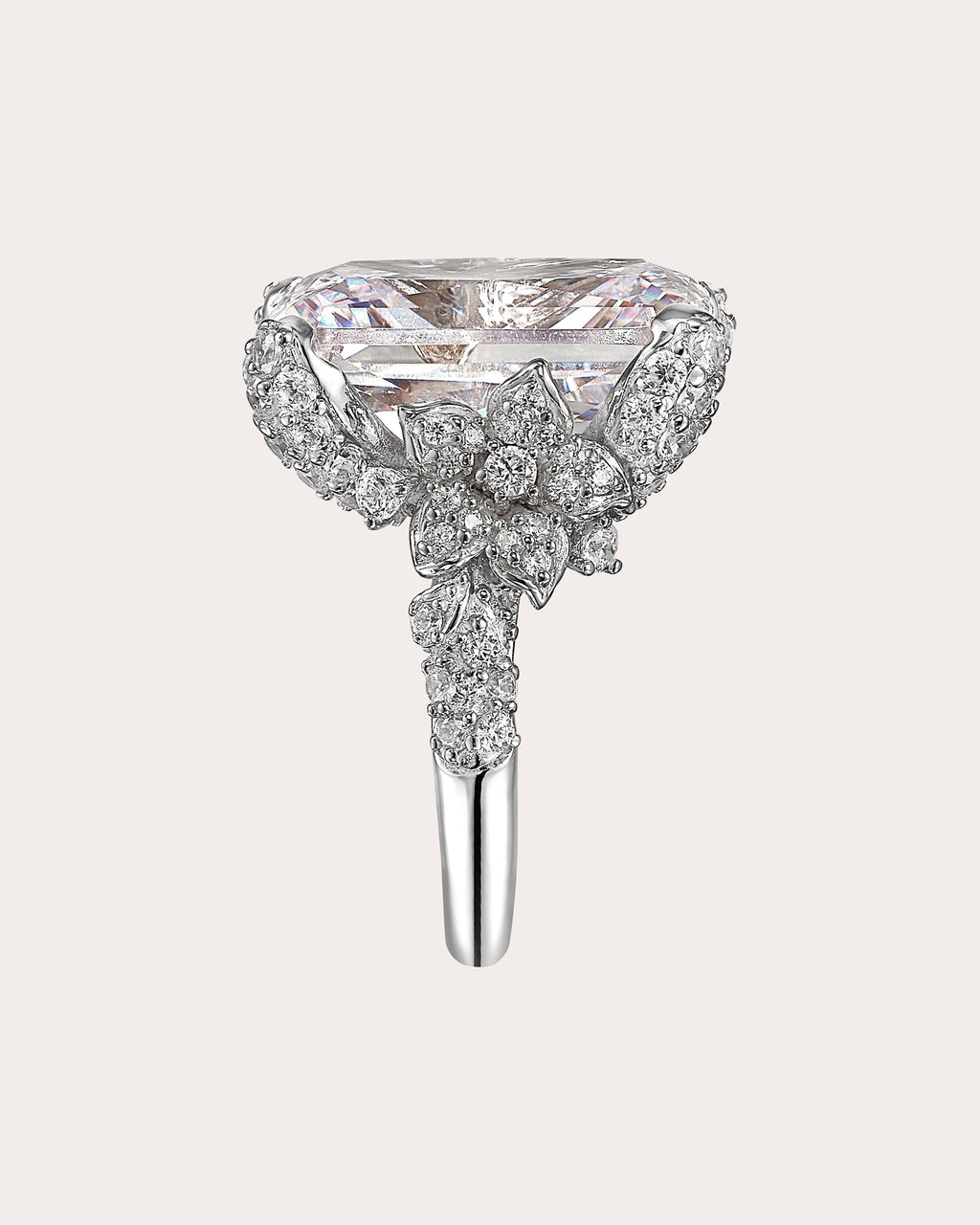 Snowflower 18K Gold and Rhodium Vermeil Lab-Grown Diamond Ring