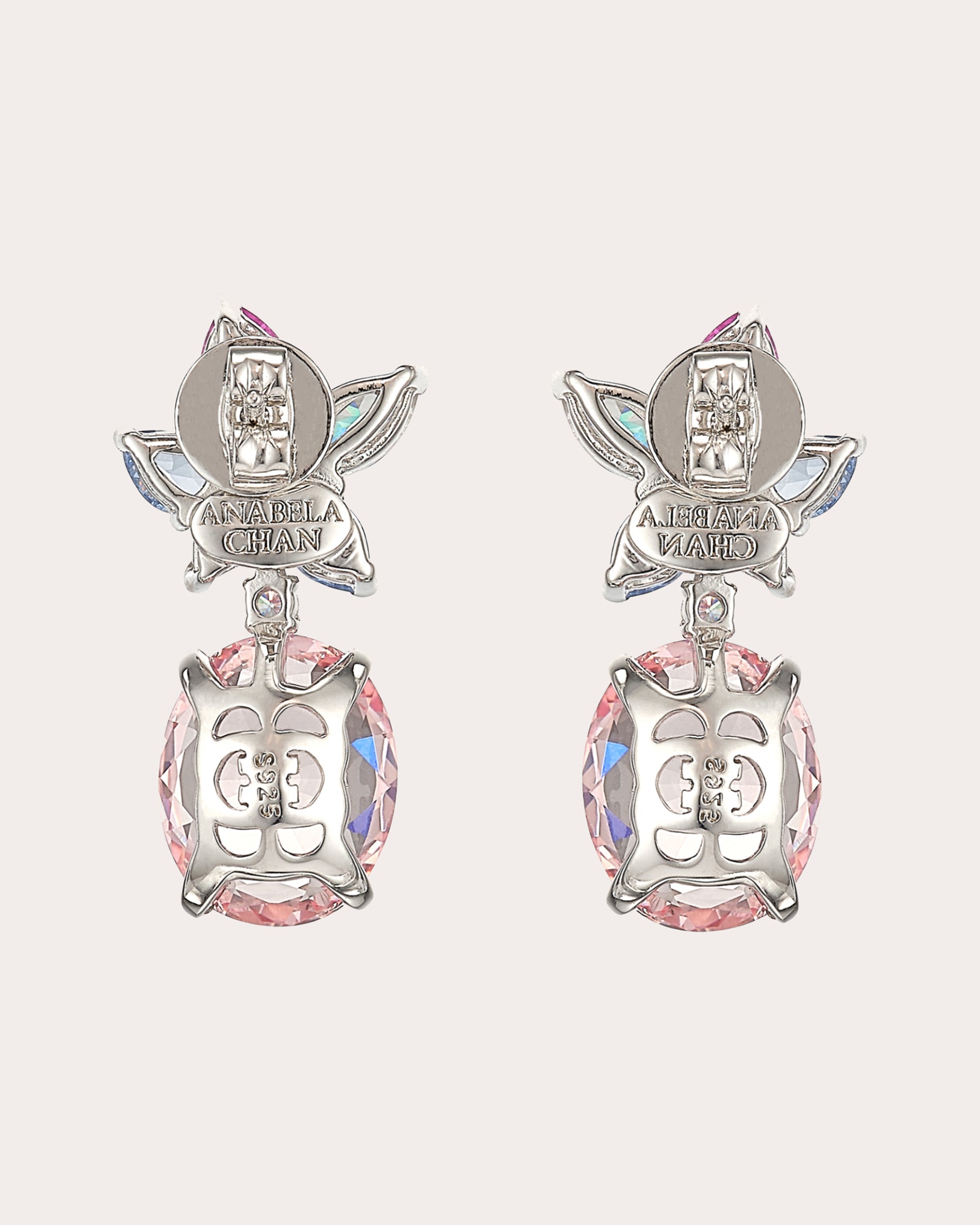 Lily 18K Gold and Rhodium Vermeil Lab-Grown Multi-Stone Earrings