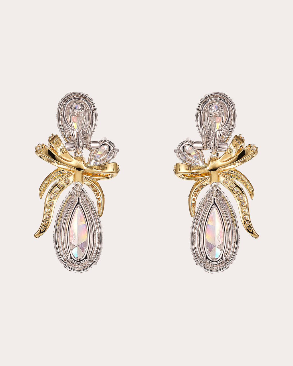 Ruban 18K Gold and Rhodium Vermeil Lab-Grown Diamond Earrings