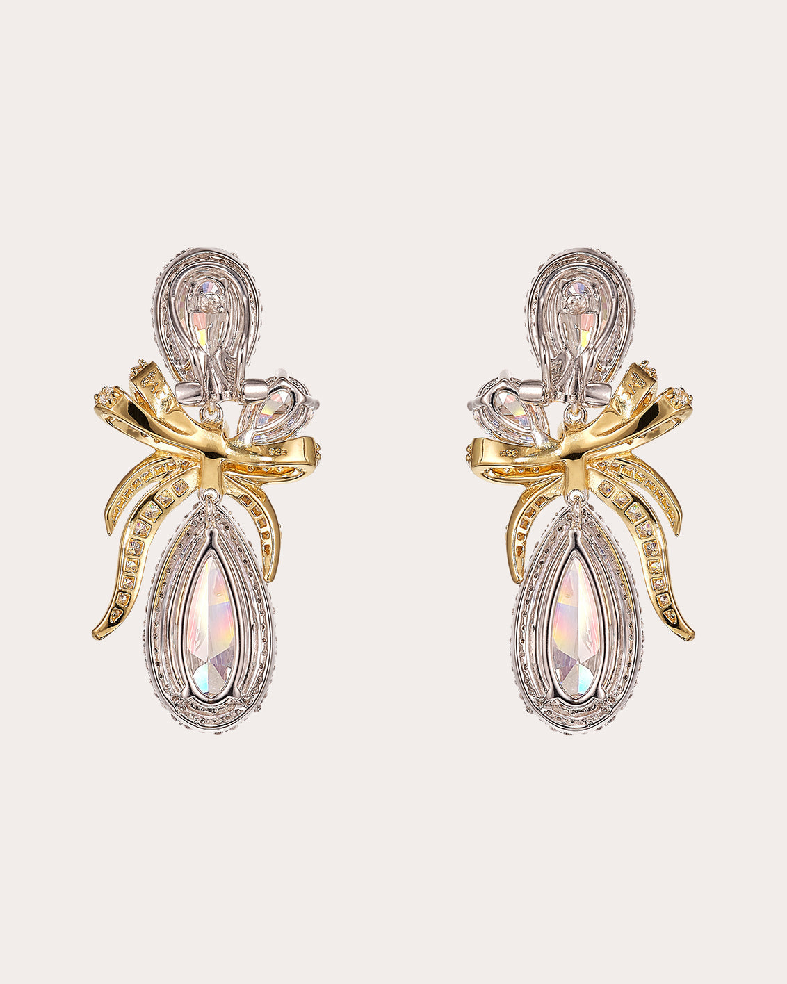 Ruban 18K Gold and Rhodium Vermeil Lab-Grown Diamond Earrings
