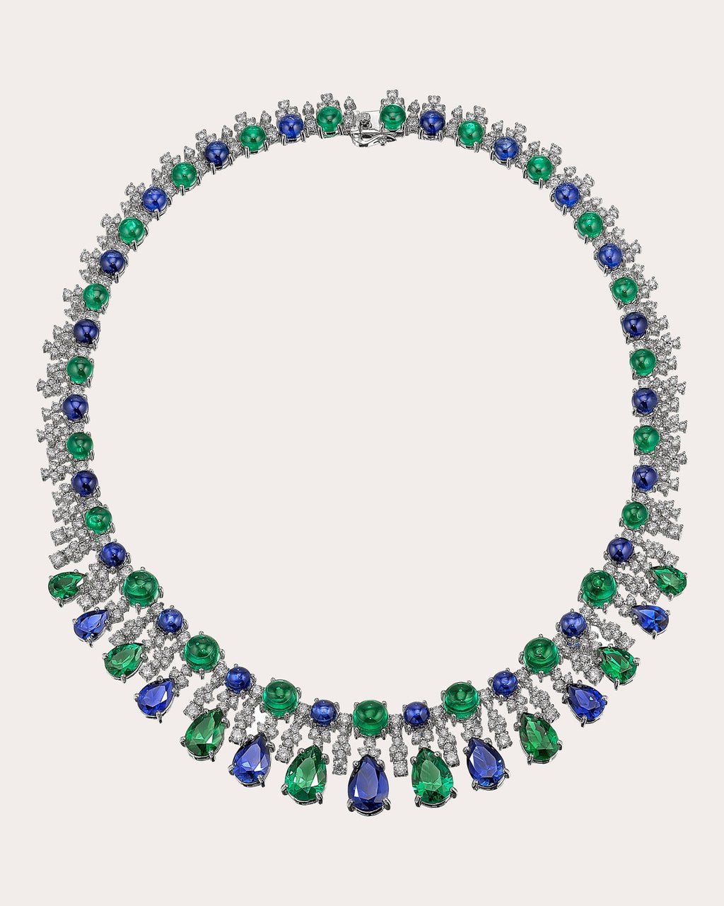 Emerald Sapphire Tutti Frutti Necklace