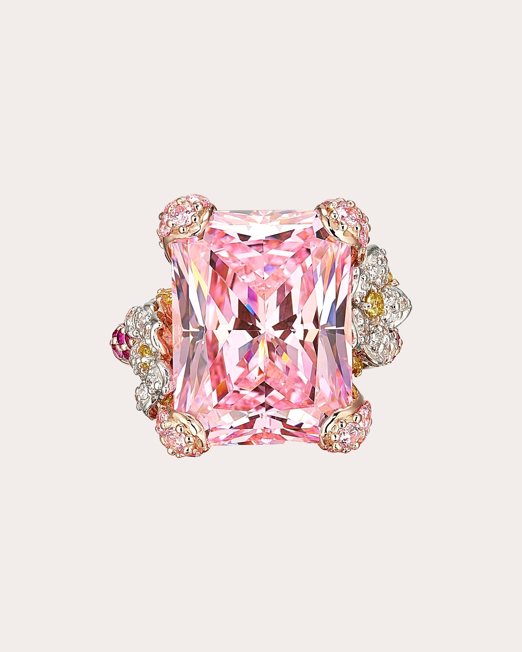 Cinderella 18K Gold and Rhodium Vermeil Lab-Grown Sapphire and Diamond Ring