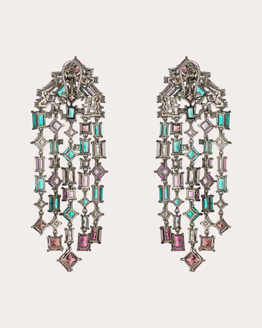Paraiba Pink Cascade Earrings