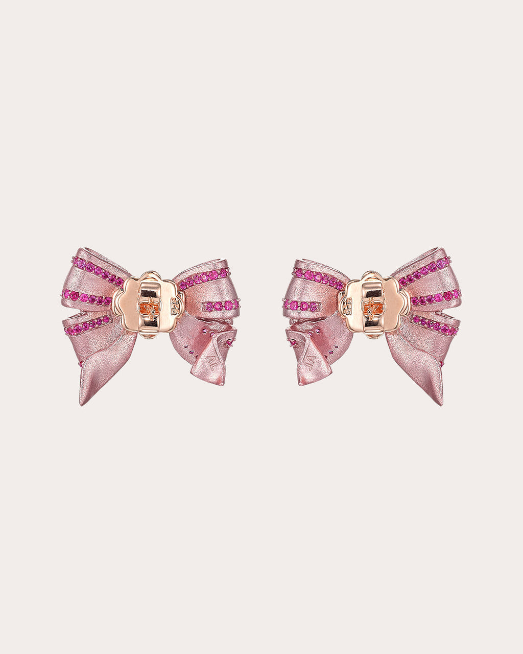 Rose Mini Bow Tie Stud Earrings