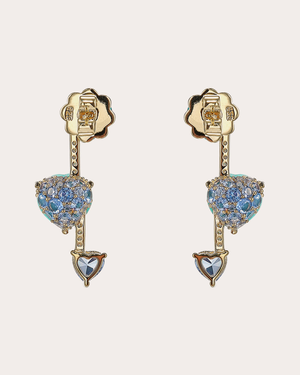 Turquoise Heart Pendulum Earrings