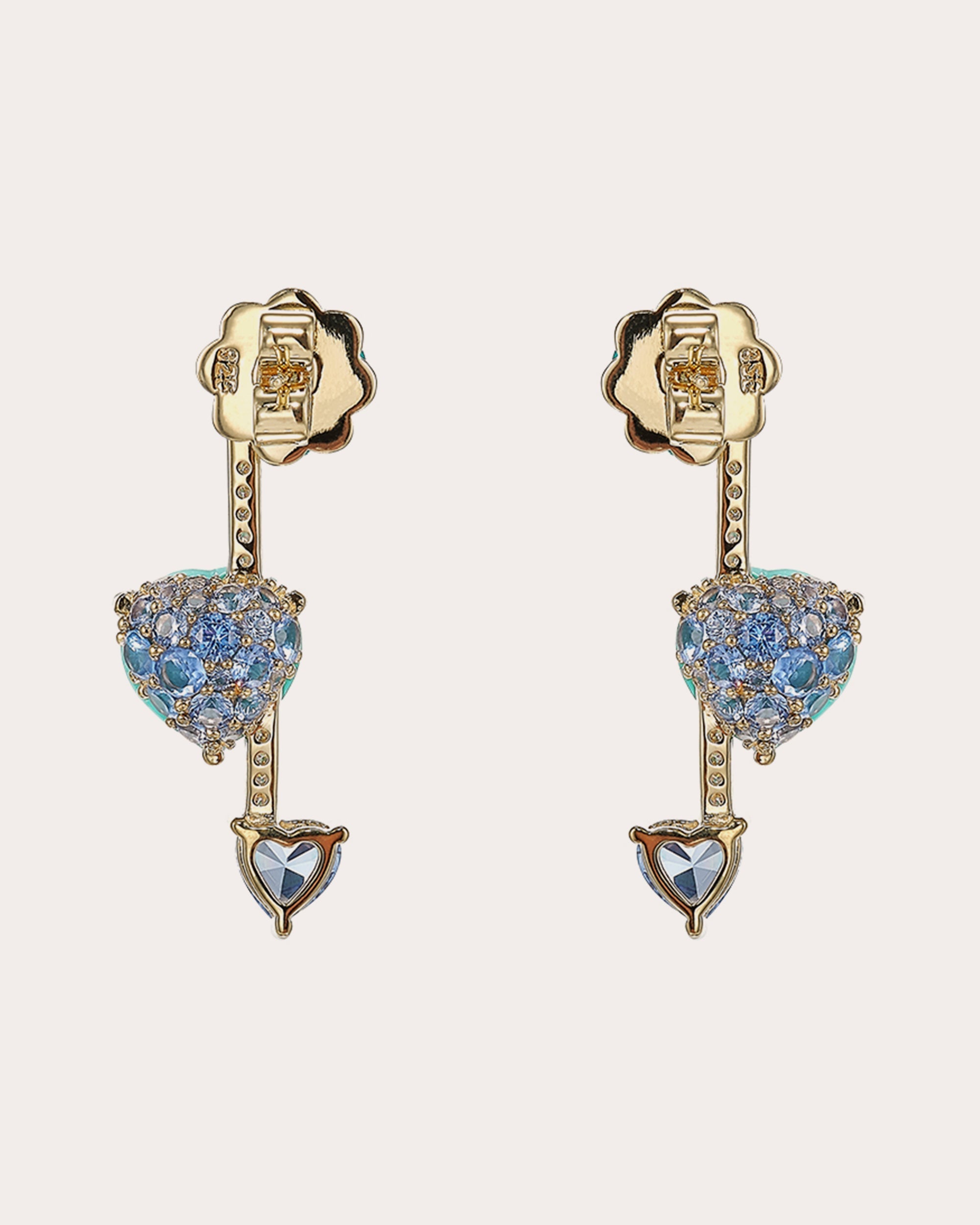 Turquoise Heart Pendulum Earrings