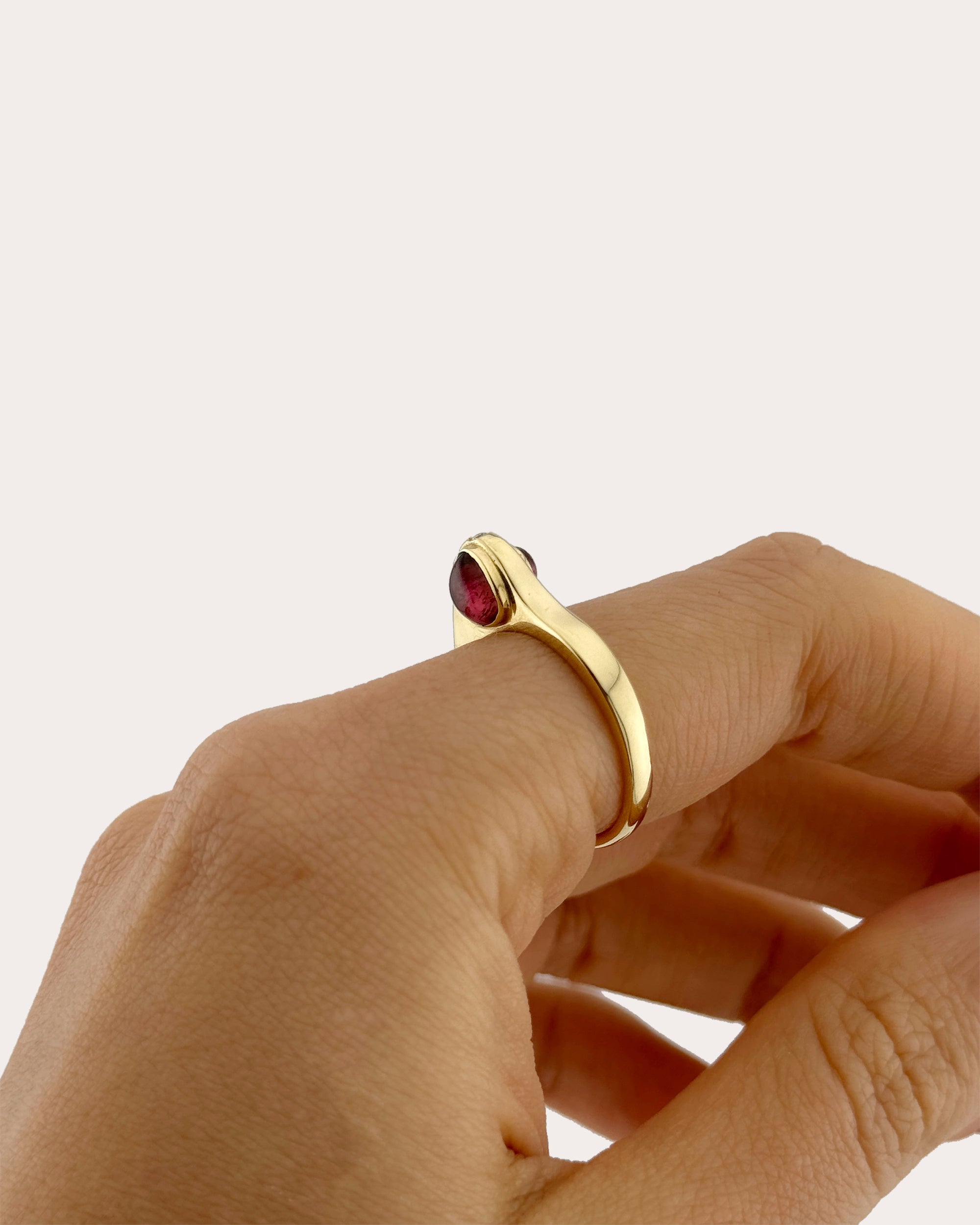 Vanilla 18K Gold Pink Tourmaline and Diamond Ring