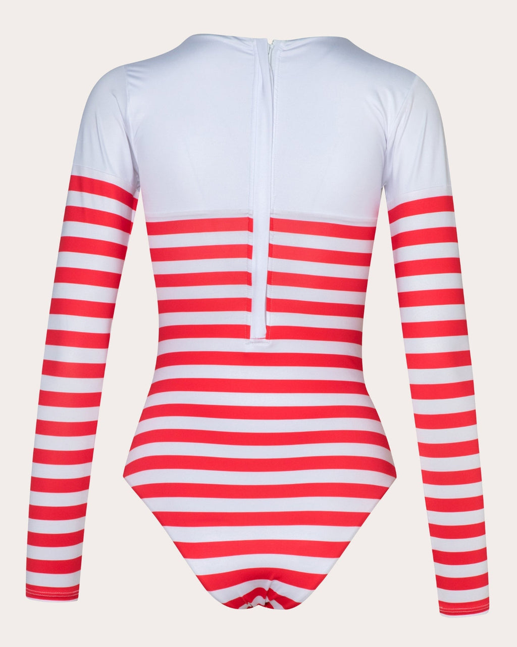 Angeline Striped Rashguard Swimsuit