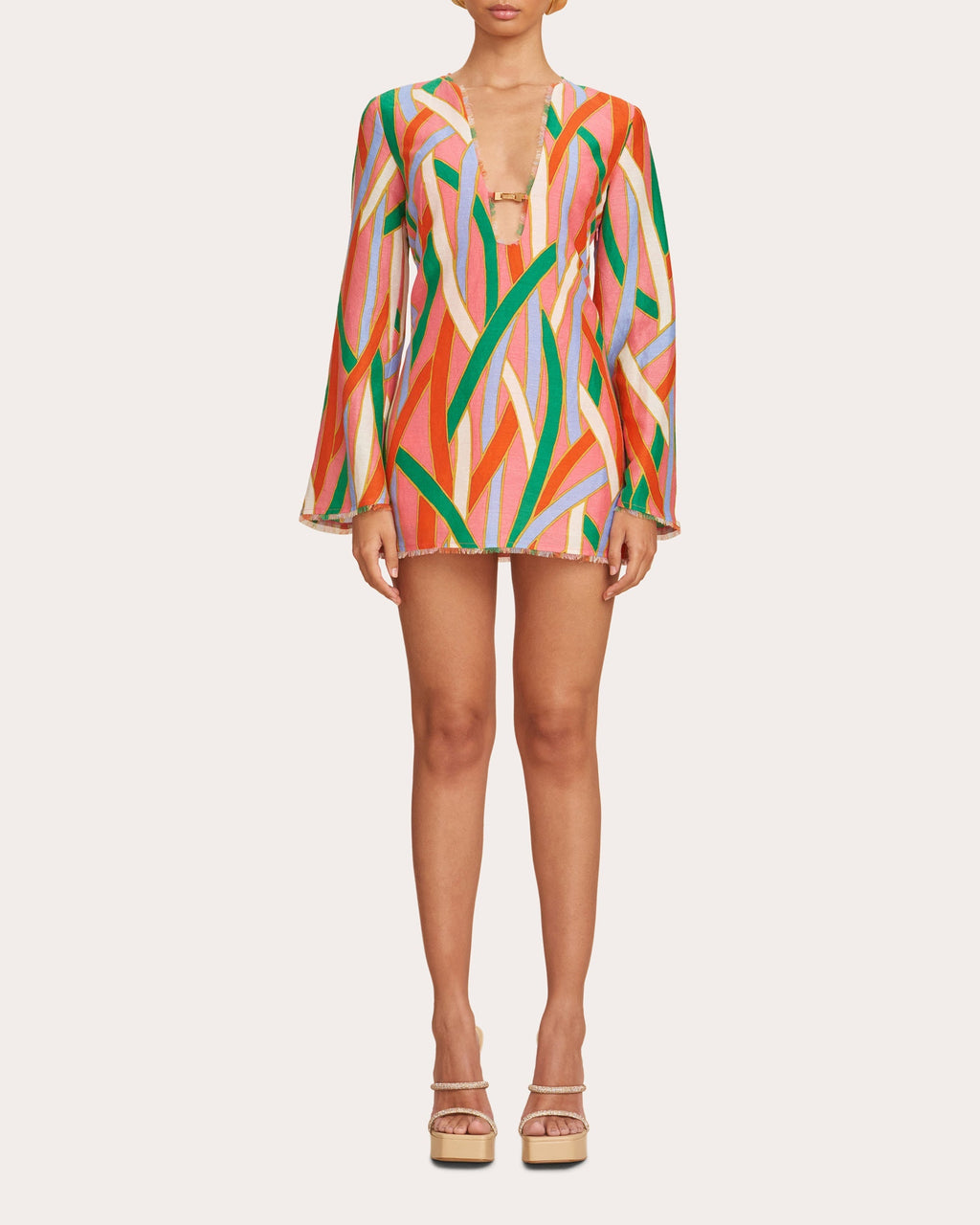 Aniya Printed Faille Mini Dress