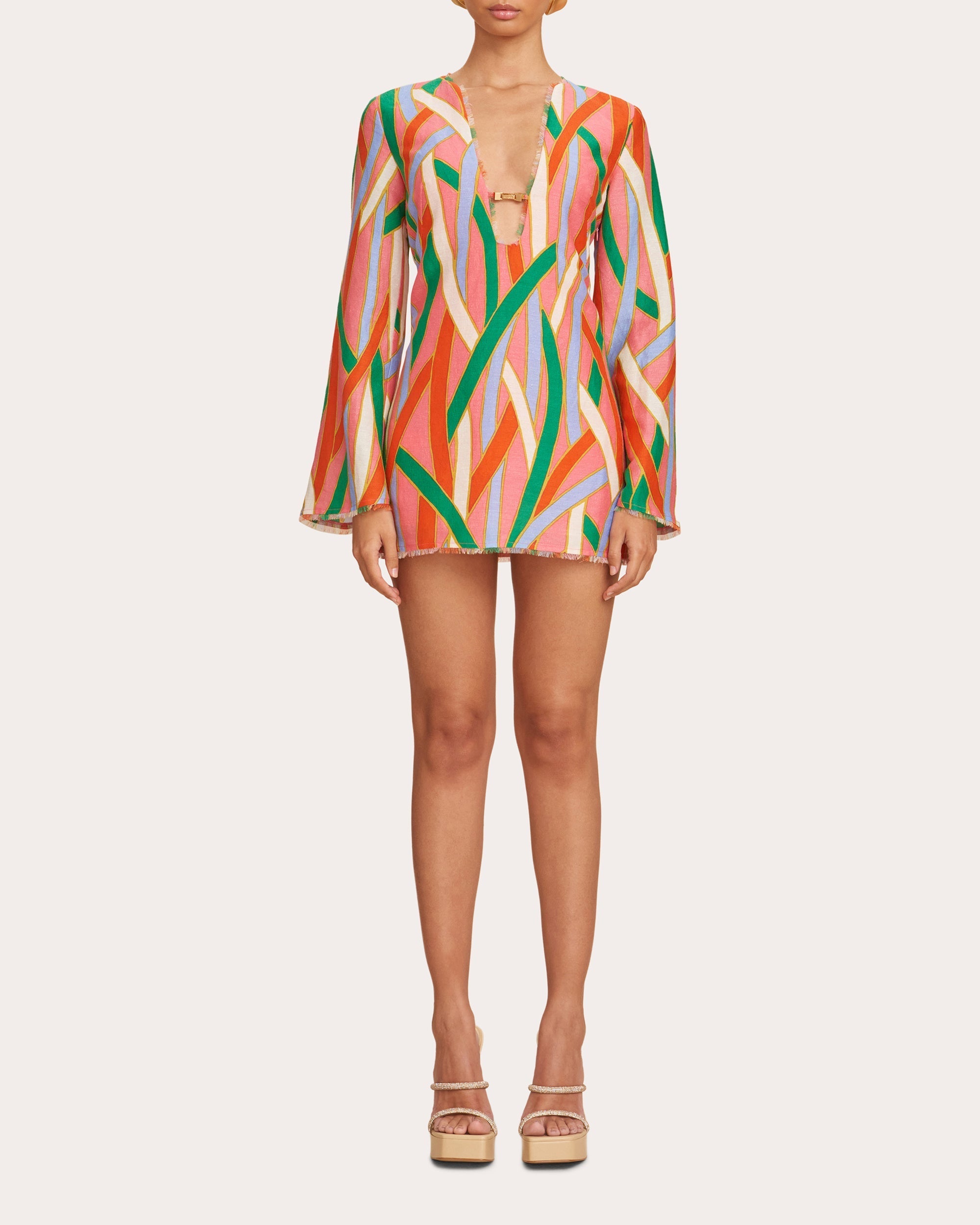 Aniya Printed Faille Mini Dress