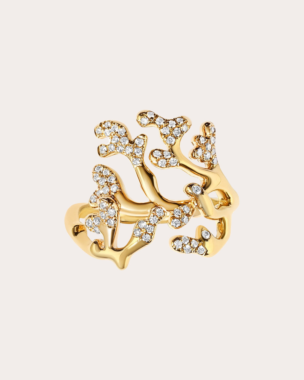 Arcadia Atoll 18K Gold Diamond Pavé Ring