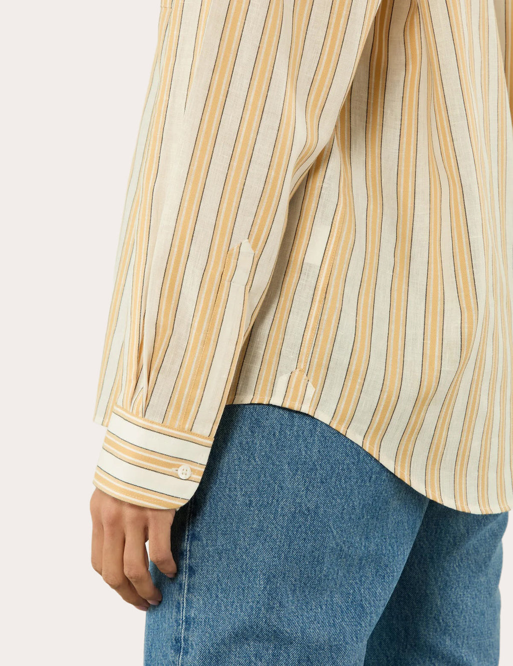 The Weekend Striped Linen-Blend Button-Up Shirt