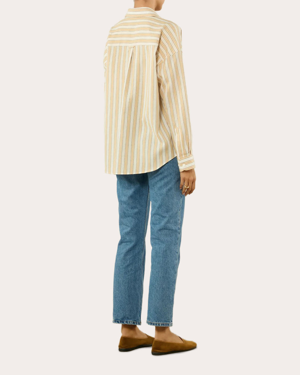 The Weekend Striped Linen-Blend Button-Up Shirt
