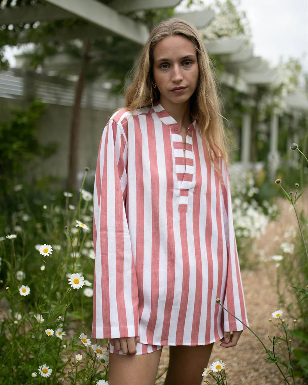 The Ada Striped Linen-Blend Shirt