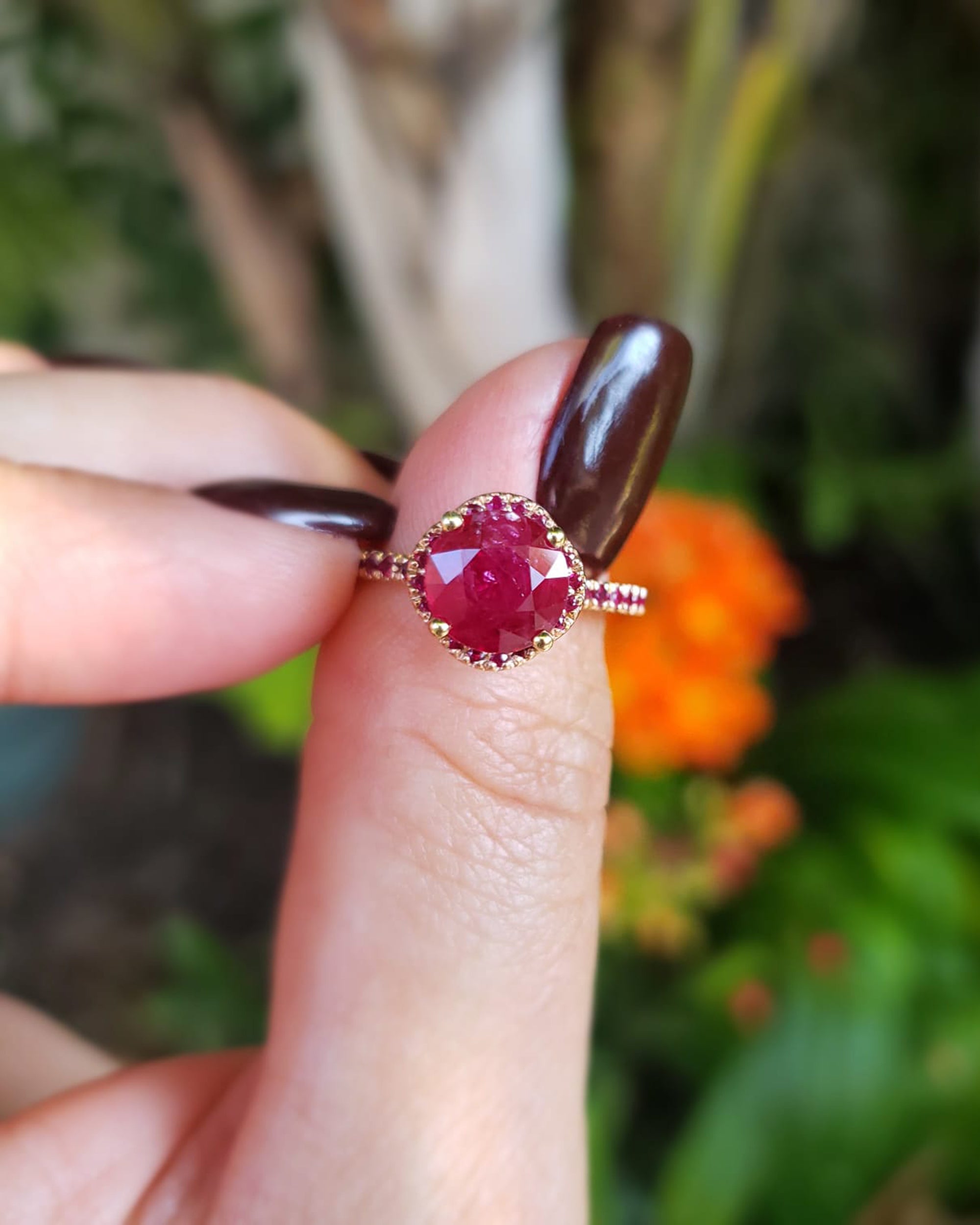 Astra 18K Gold Ruby Ring