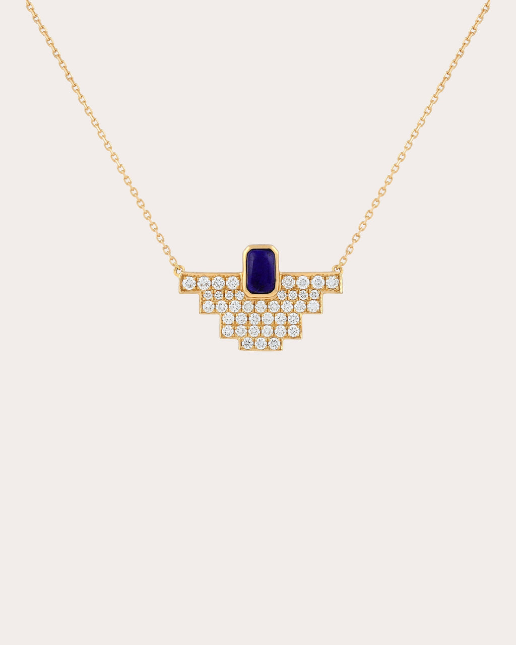 Azteca 18K Gold Lapis Lazuli and Diamond Pendant Necklace