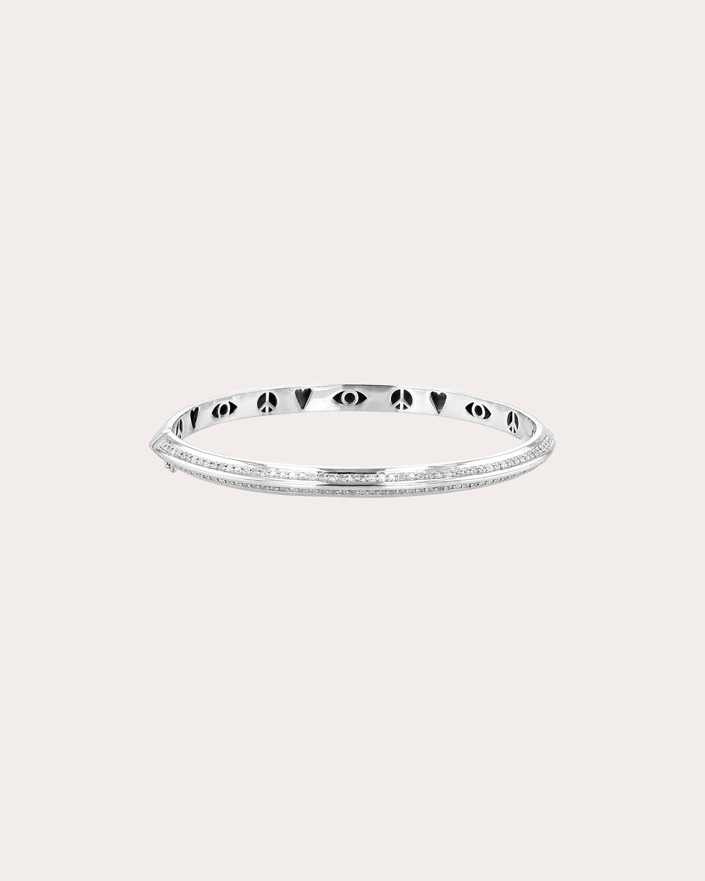Symbol Knife Edge Hinged Bangle
