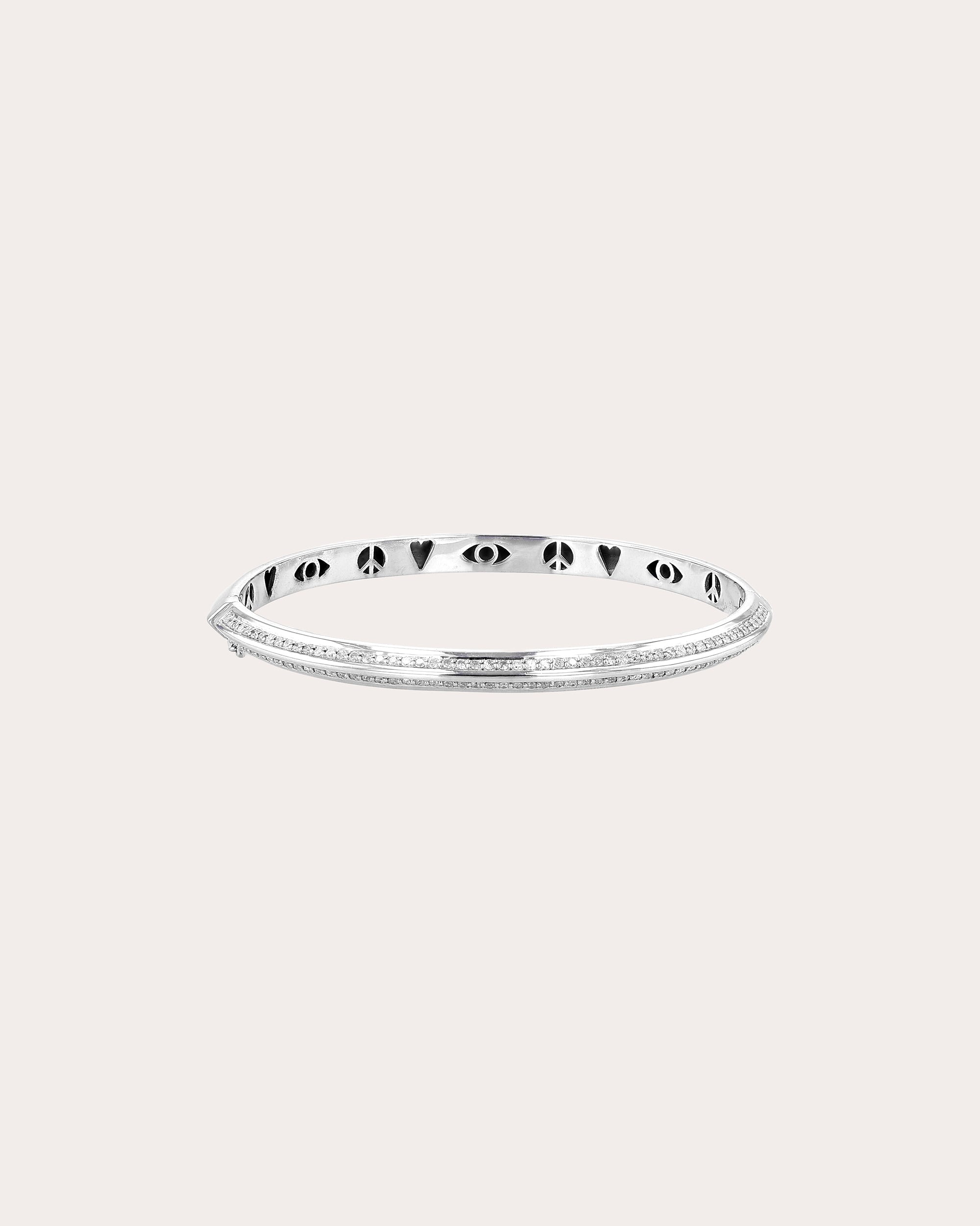 Symbol Knife Edge Hinged Bangle