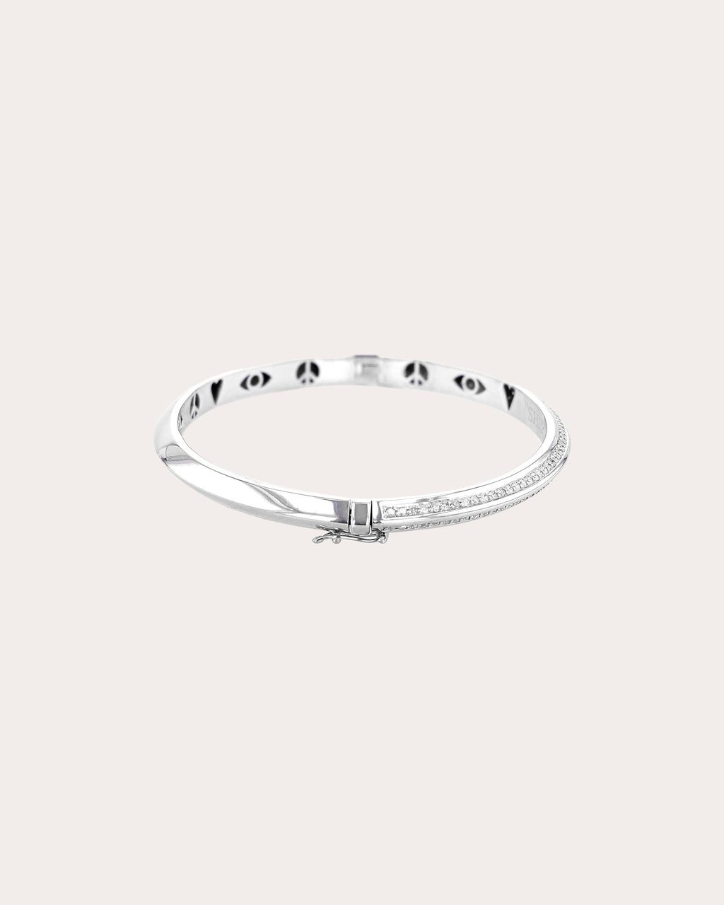Symbol Knife Edge Hinged Bangle