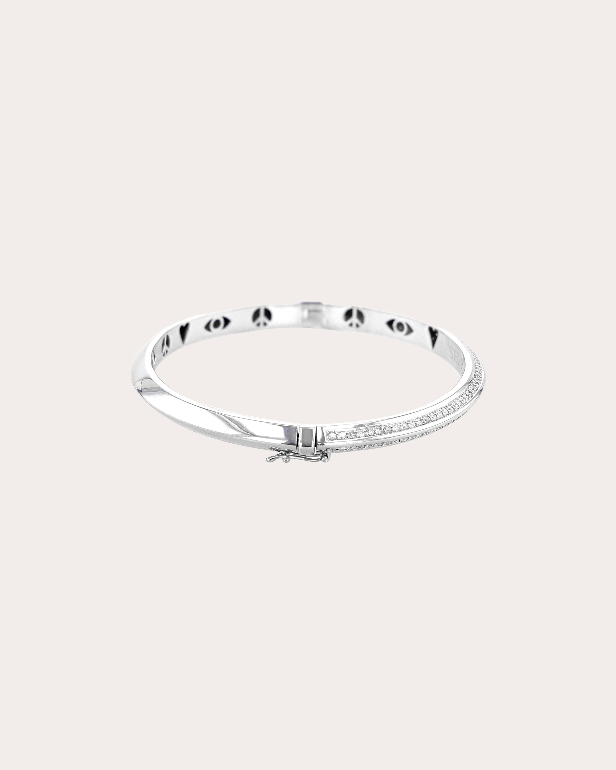 Symbol Knife Edge Hinged Bangle