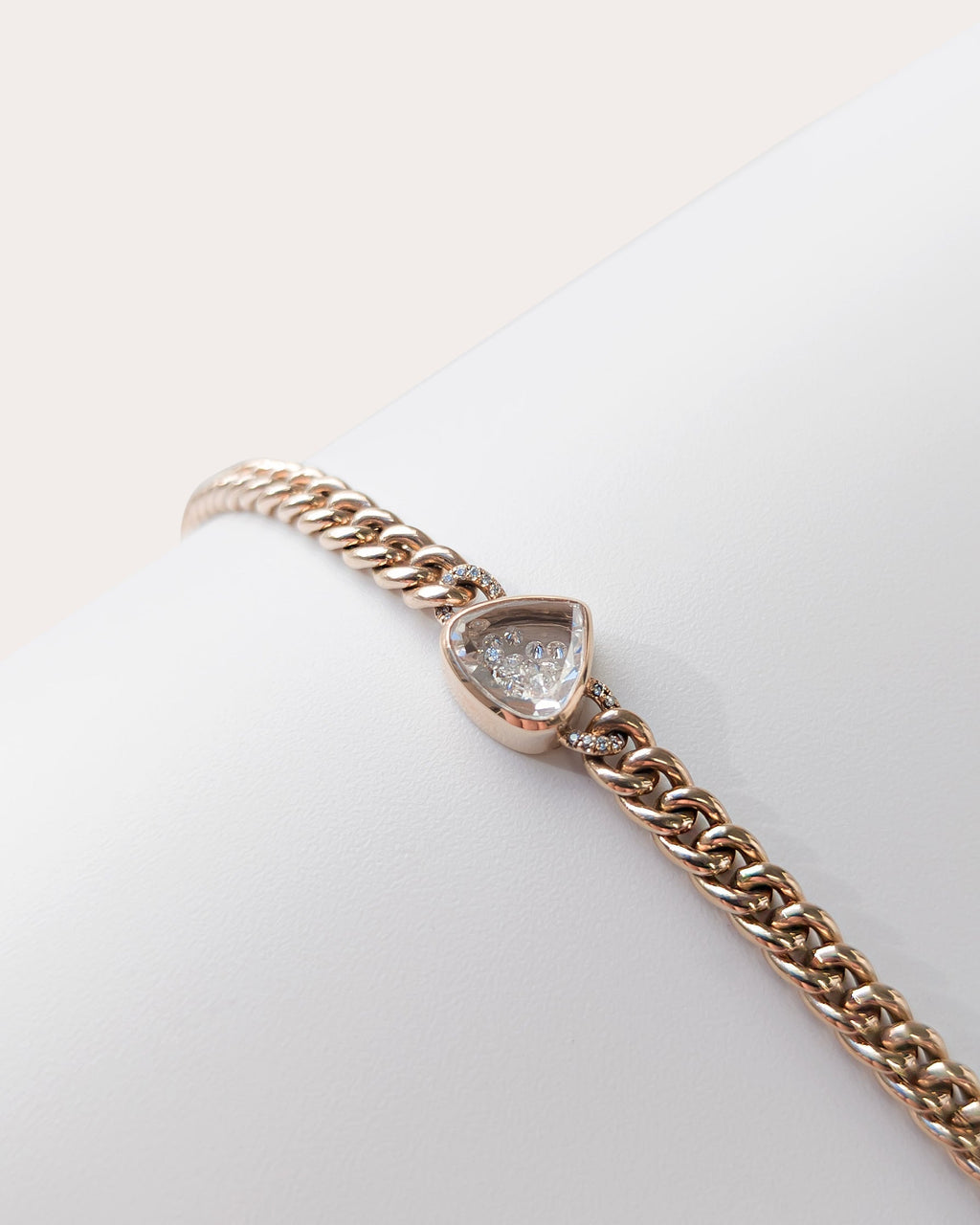 Unidinho 18K Gold Diamond Shaker Link Bracelet