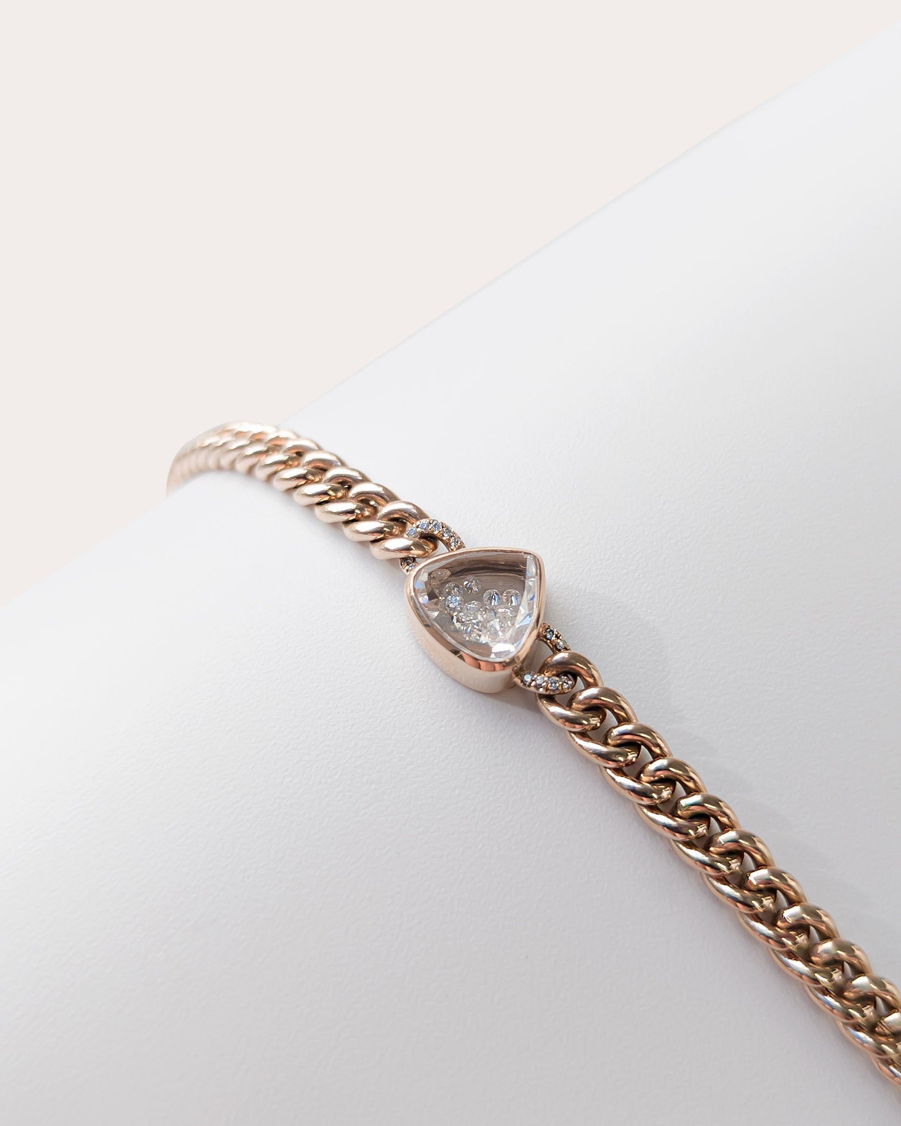 Unidinho 18K Gold Diamond Shaker Link Bracelet