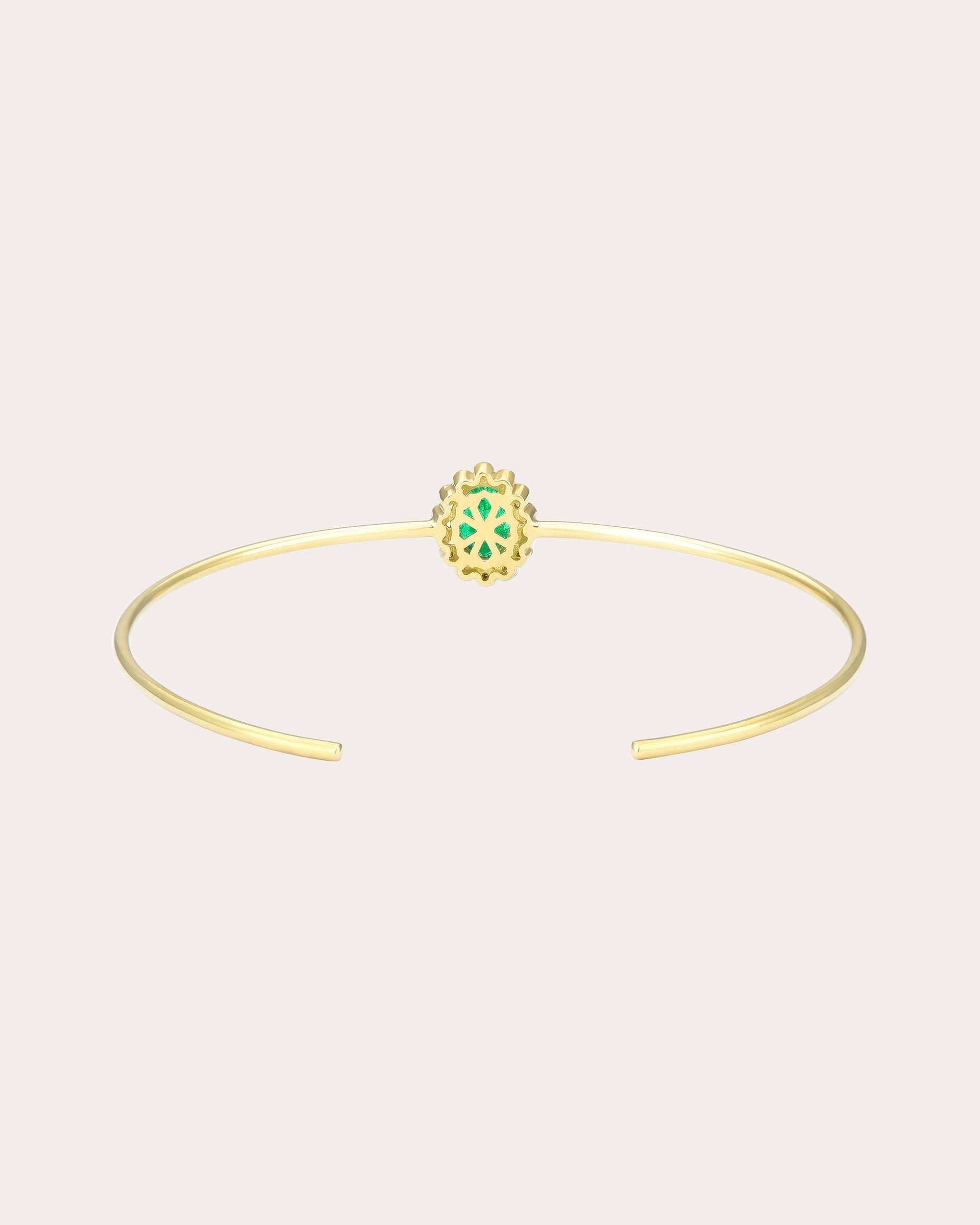 Emerald & 18k Gold Mini Rajasthan Bangle