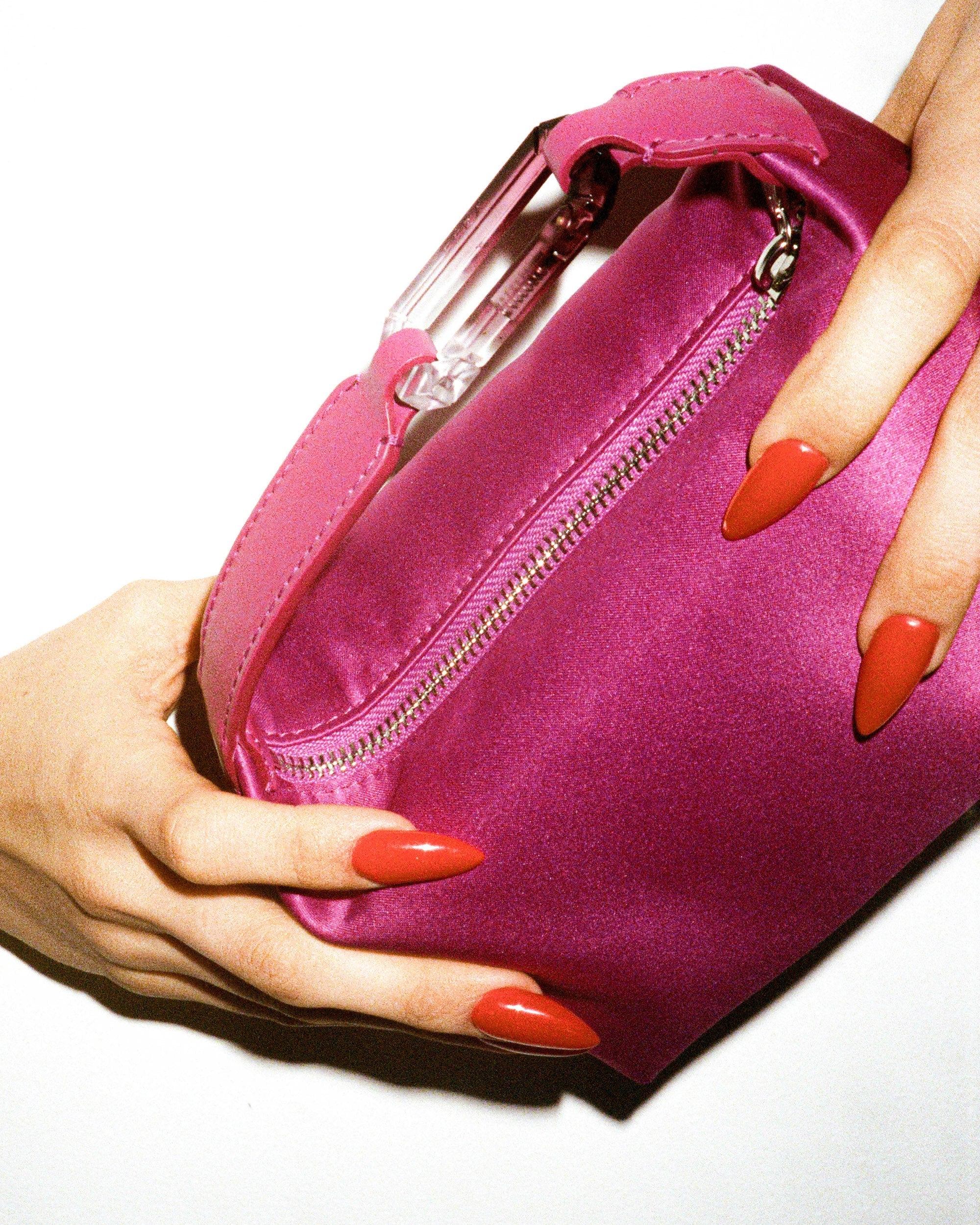 Moon Satin Shoulder Bag