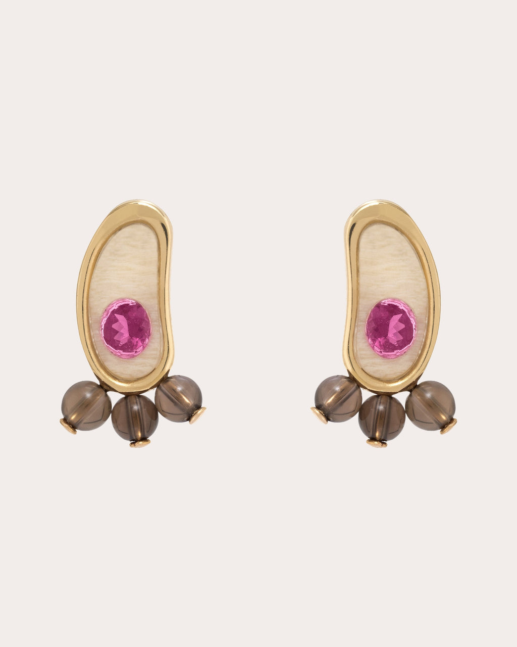 Vanilla 18K Gold Multi-Stone Earrings