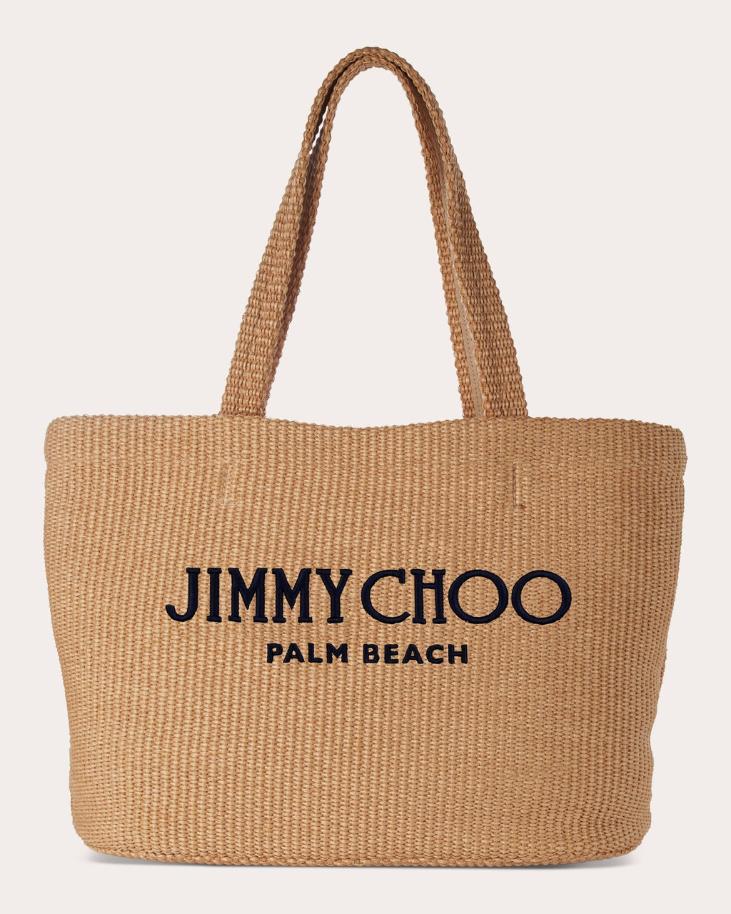 Medium Palm Beach Embroidered Raffia Tote