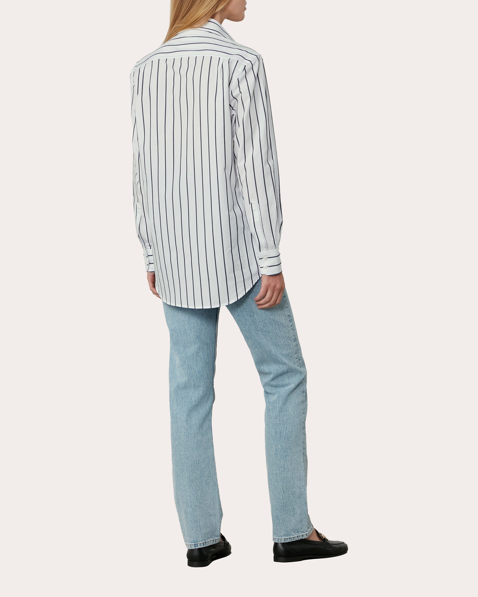 The Boyfriend Striped Cotton-Poplin Shirt