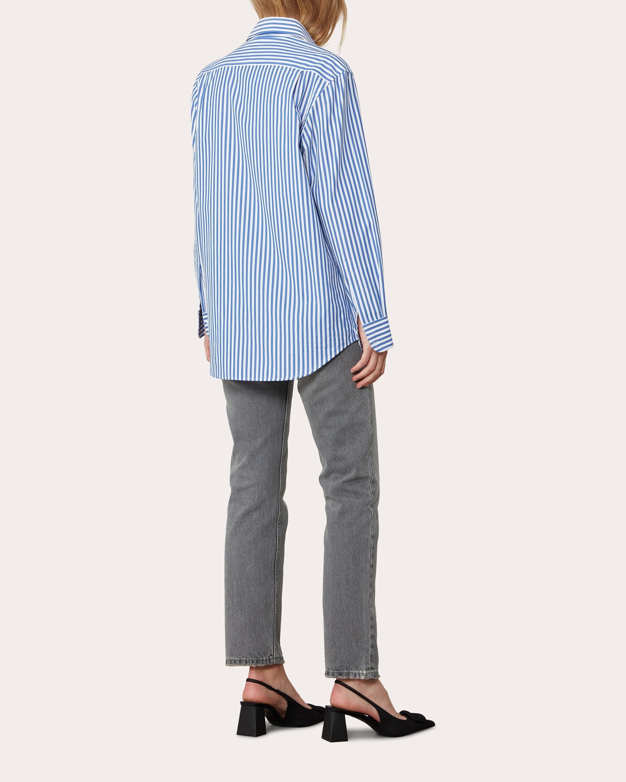 The Boyfriend Striped Cotton-Poplin Shirt