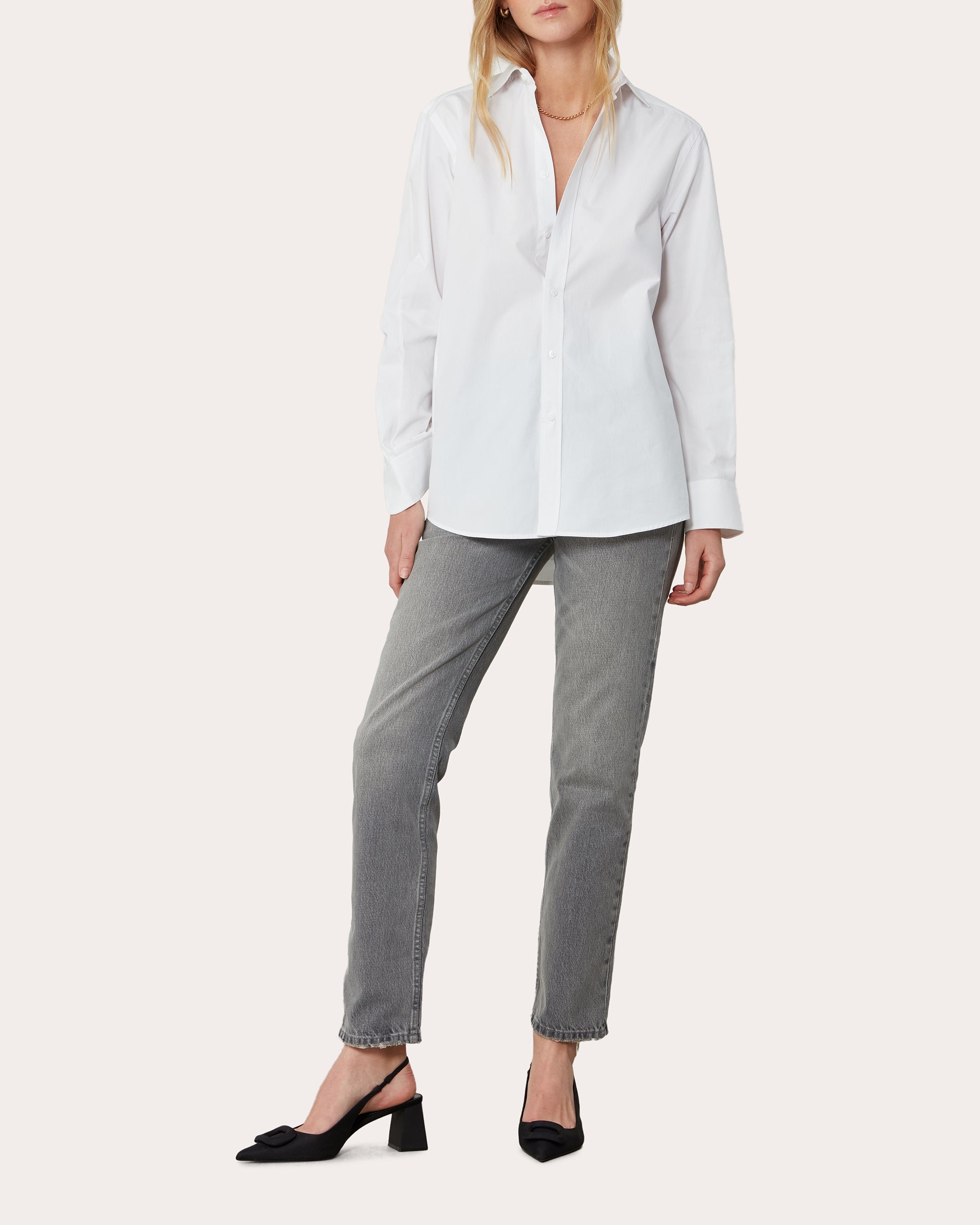 The Boyfriend Cotton-Poplin Shirt