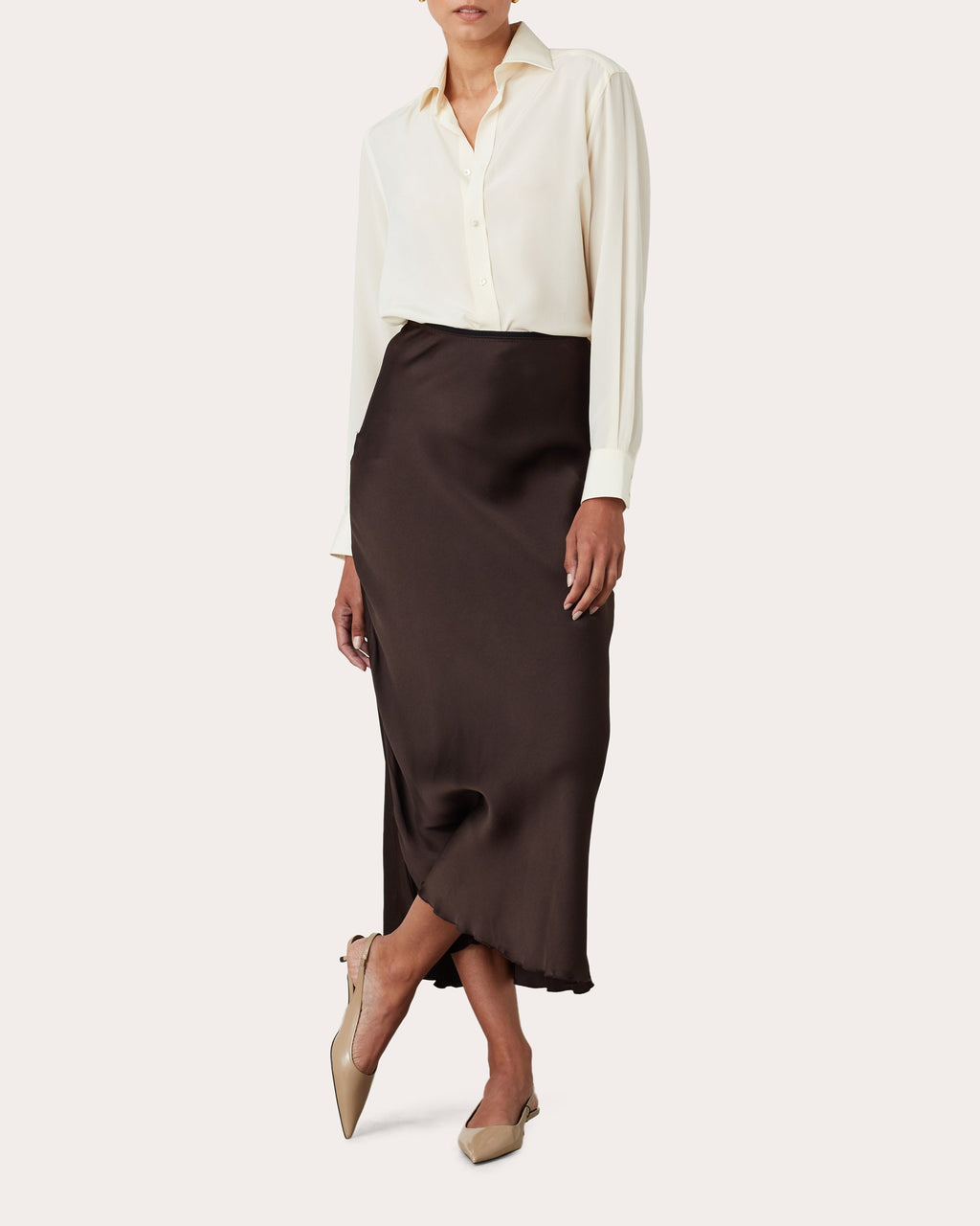 The Boyfriend Silk-Crepe Shirt
