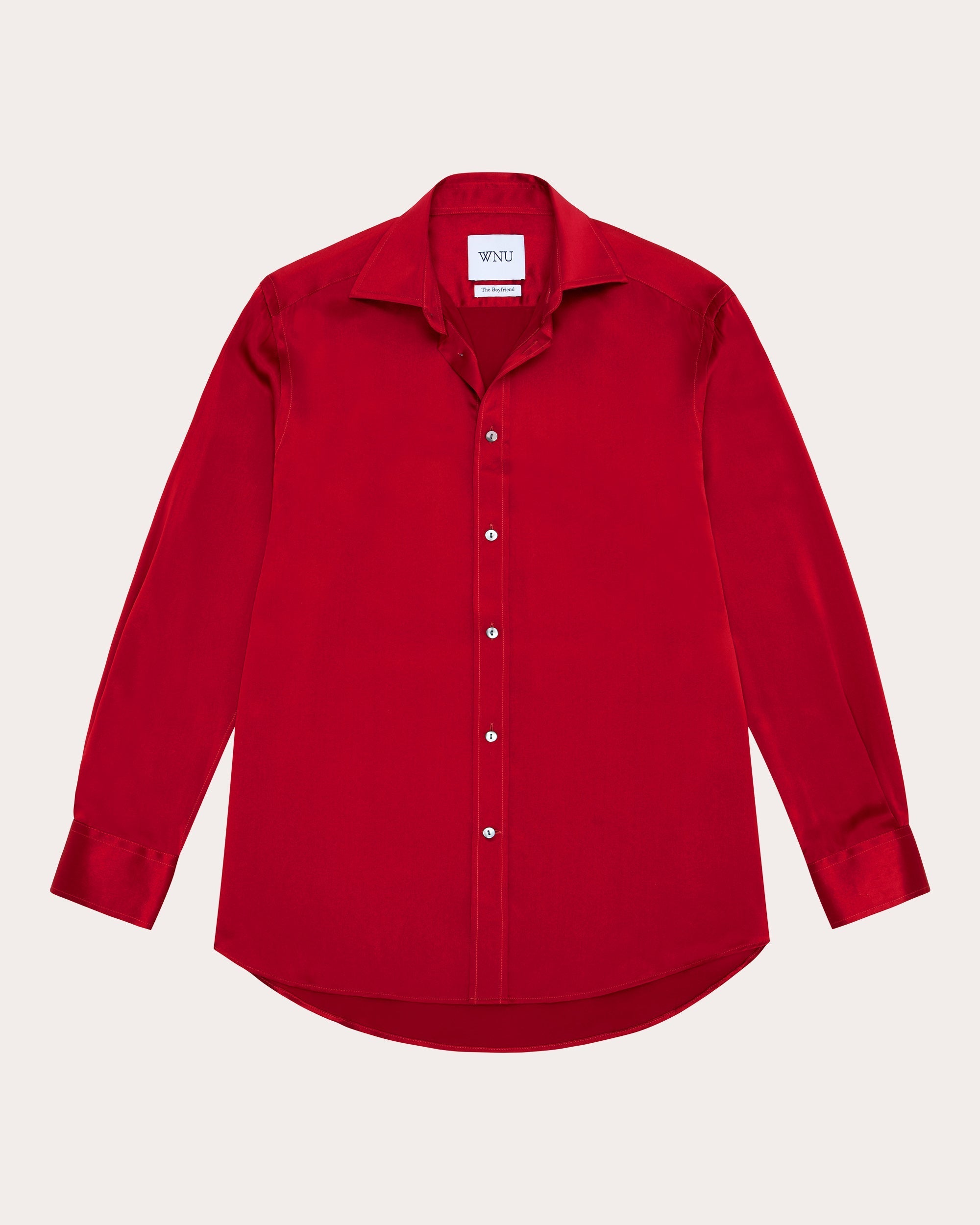 The Boyfriend Silk-Satin Shirt