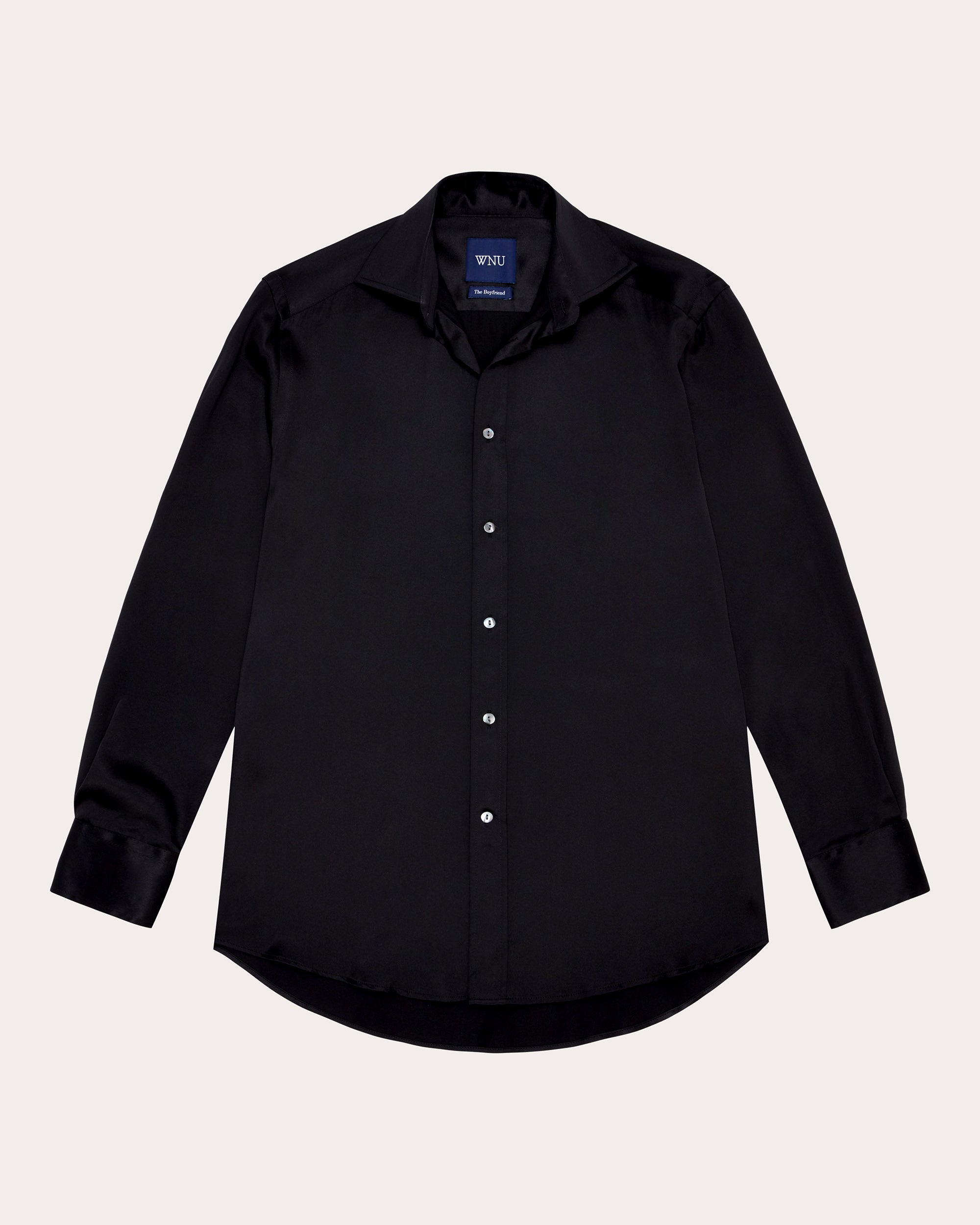 The Boyfriend Silk-Satin Shirt