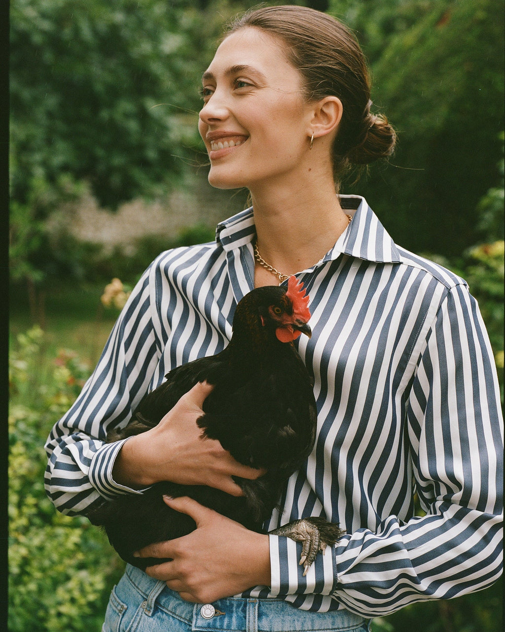 The Boyfriend Striped Tencel Shirt