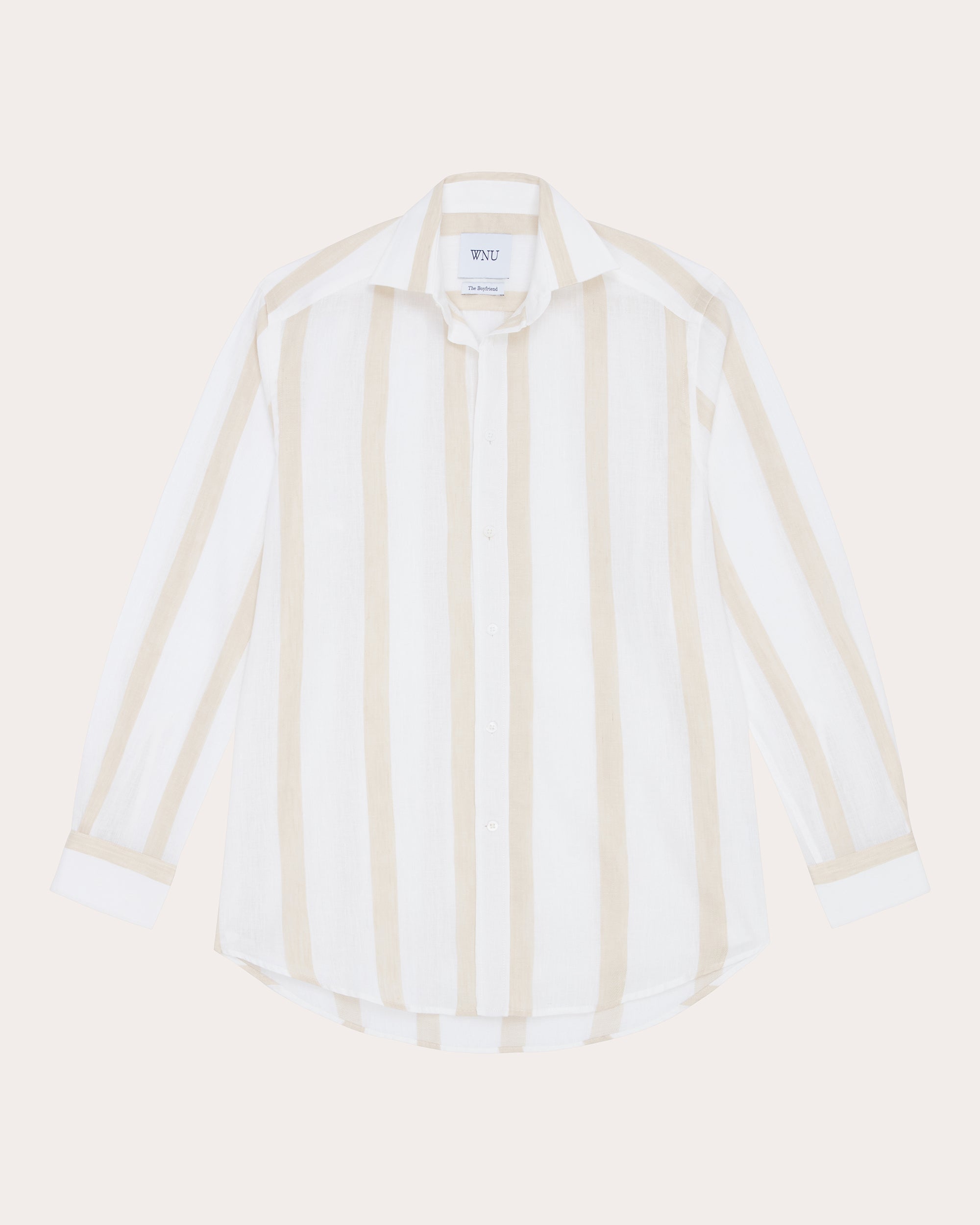The Boyfriend Striped Linen-Cotton Blend Shirt