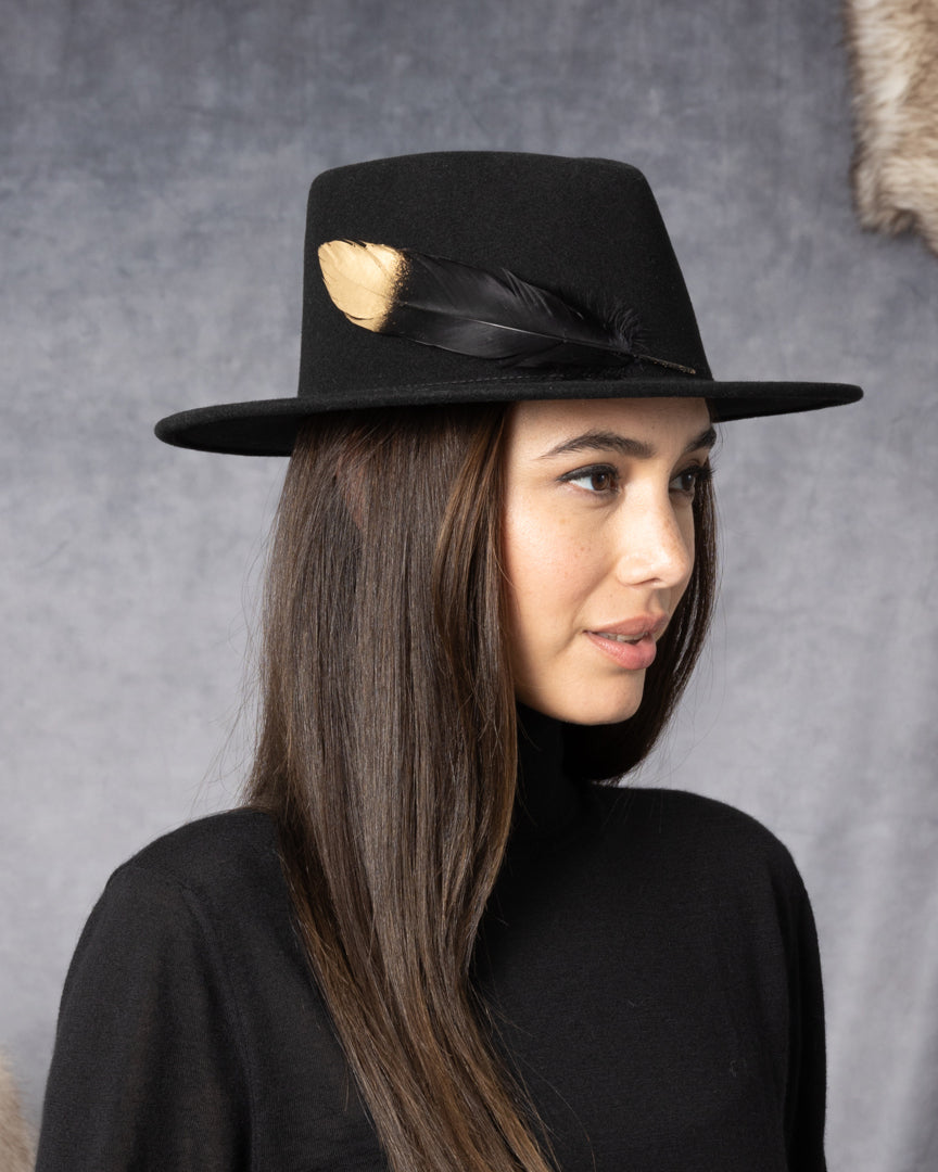 Blaine Feather-Embellished Wool-Felt Fedora